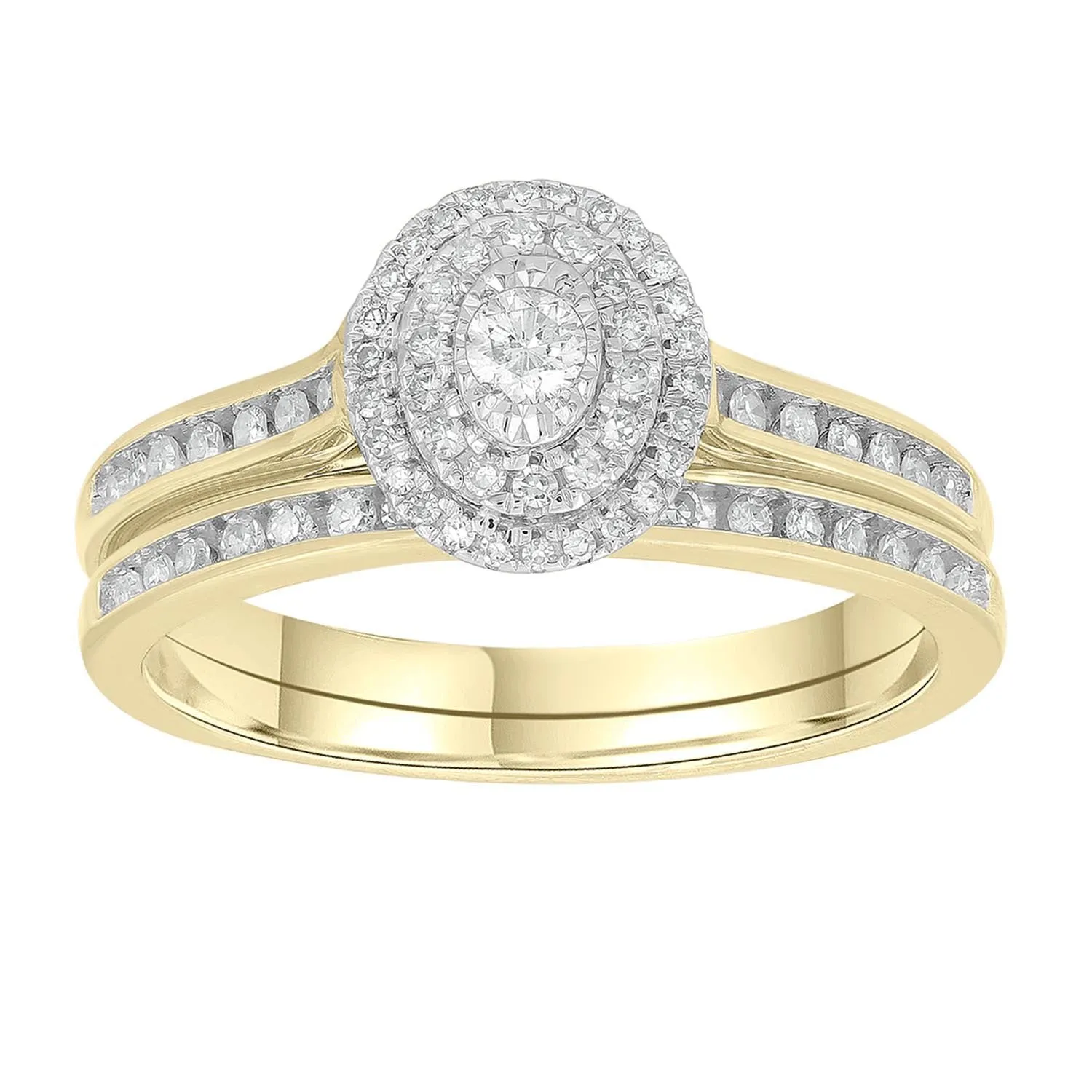 0.33ct Round Brilliant Diamond Engagement Ring Set In 9Ct Yellow Gold
