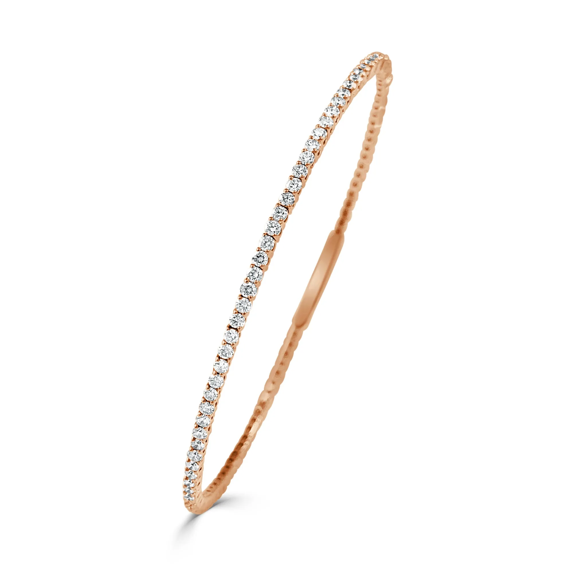 14k Gold & Diamond Flexible Bangle - 1.72ct