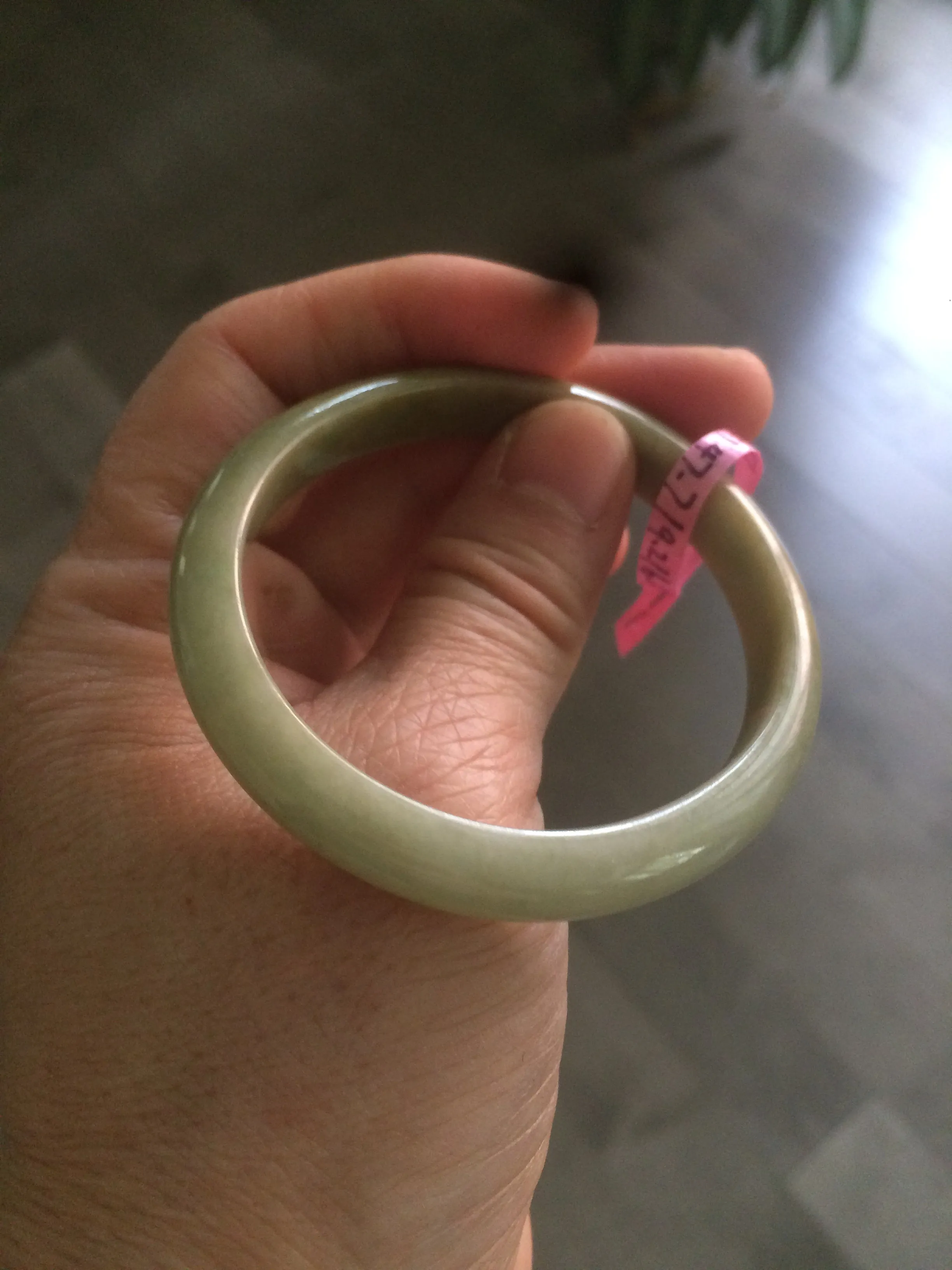 48-53 mm Type A 100% Natural light green Jadeite Jade bangle group girl/small adult hand Z45