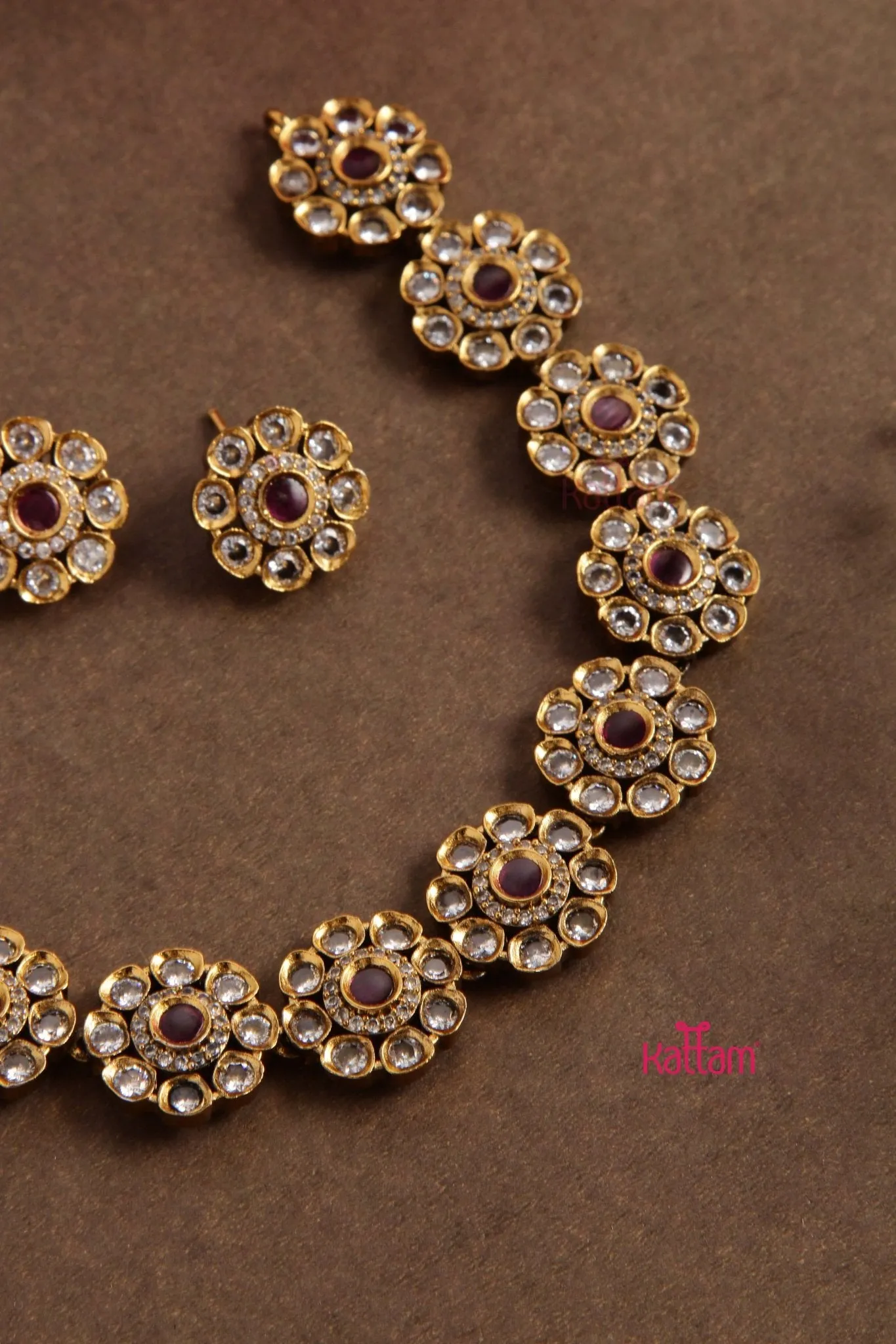 American Diamond Ruby Choker