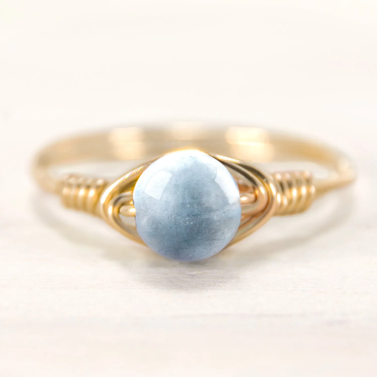Aquamarine Simple Ring