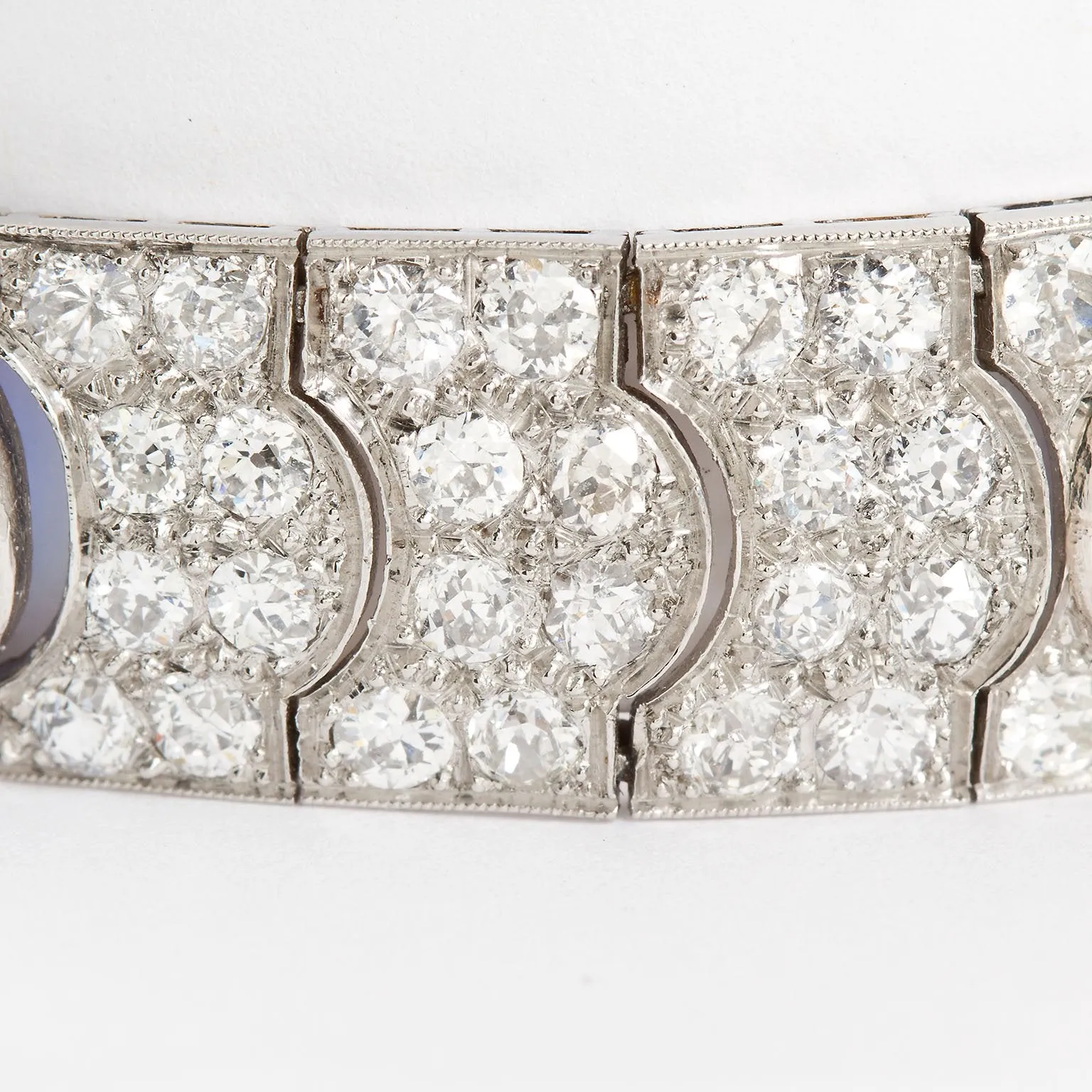 Art Deco French Diamond Unheated Burmese Oval Sapphires 25 Carats