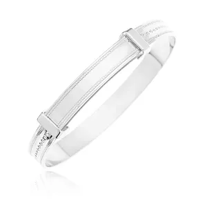 Baby Bangle Expandable in Sterling Silver .925 for engraving