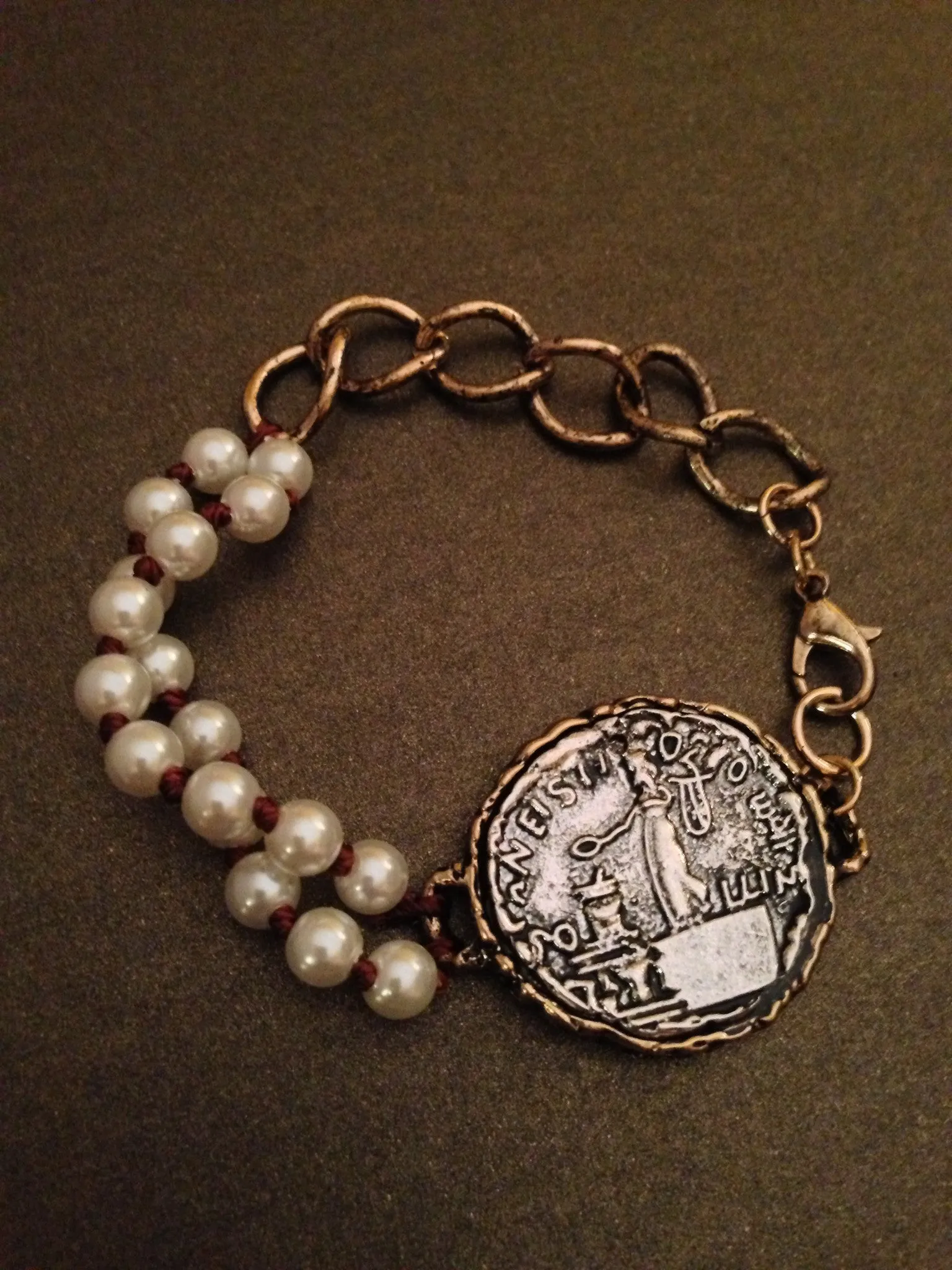 Beaded Coin Bracelet