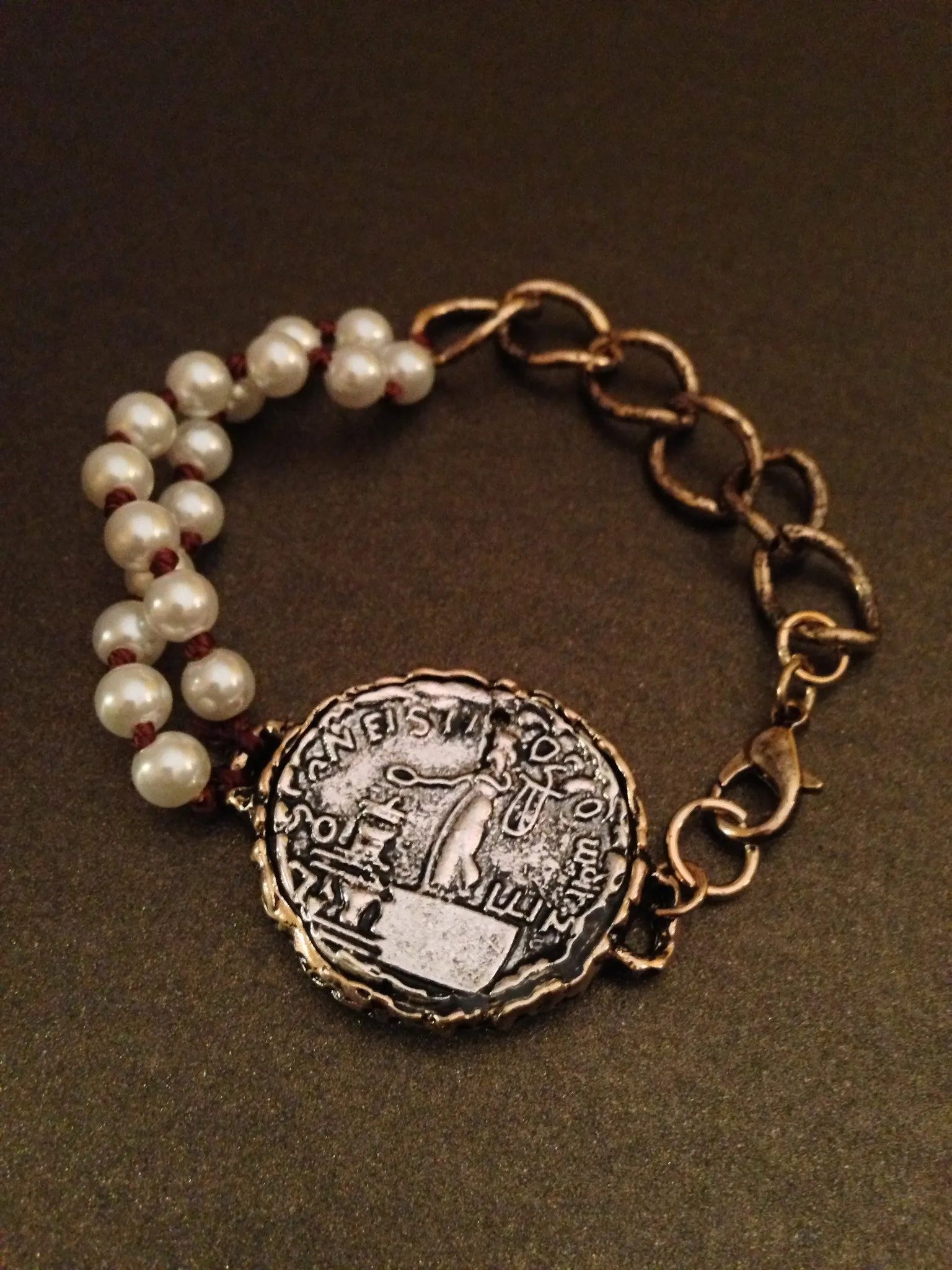 Beaded Coin Bracelet