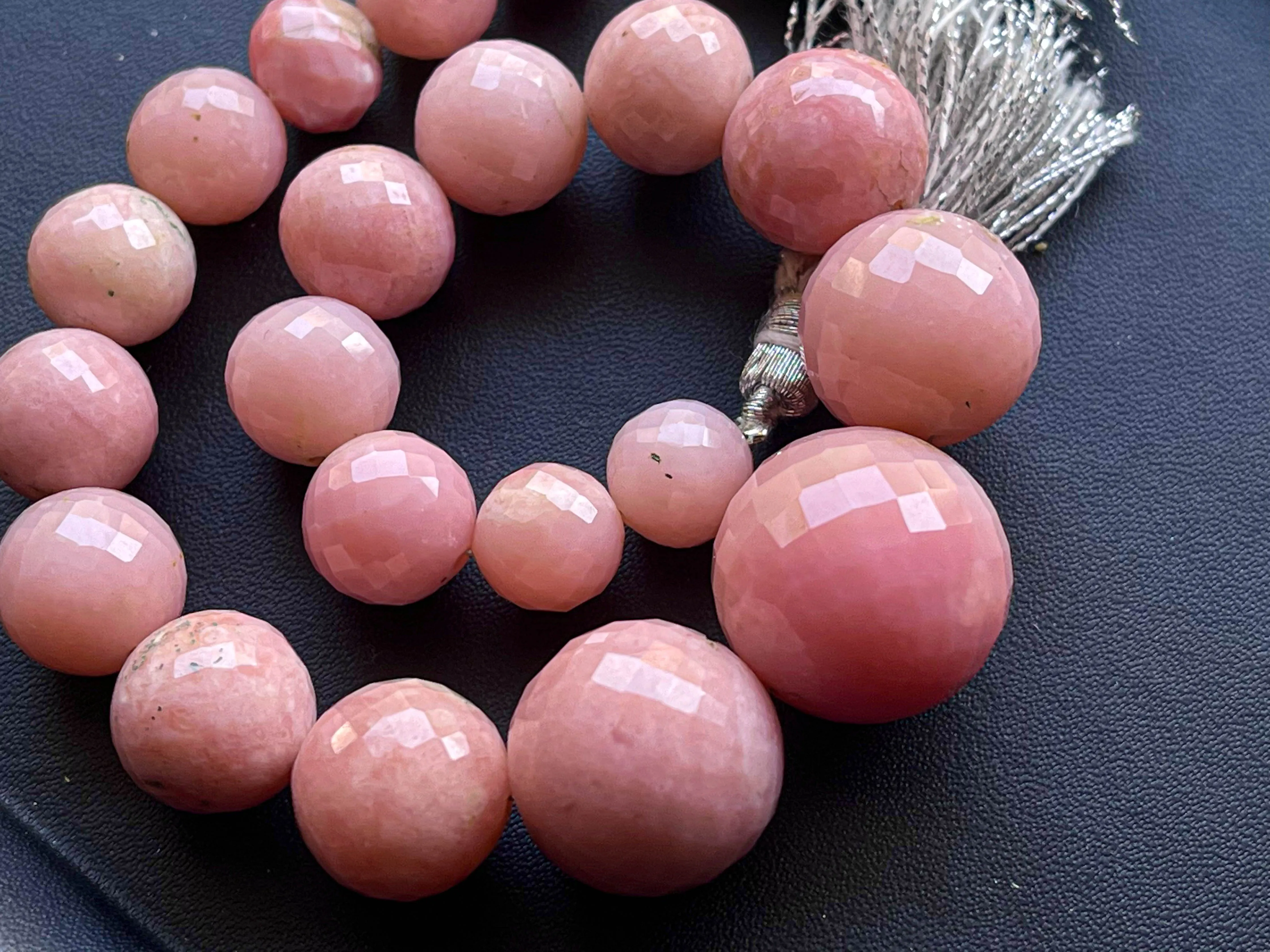 Beautiful Pink Opal Sphere Shape Faceted Beads