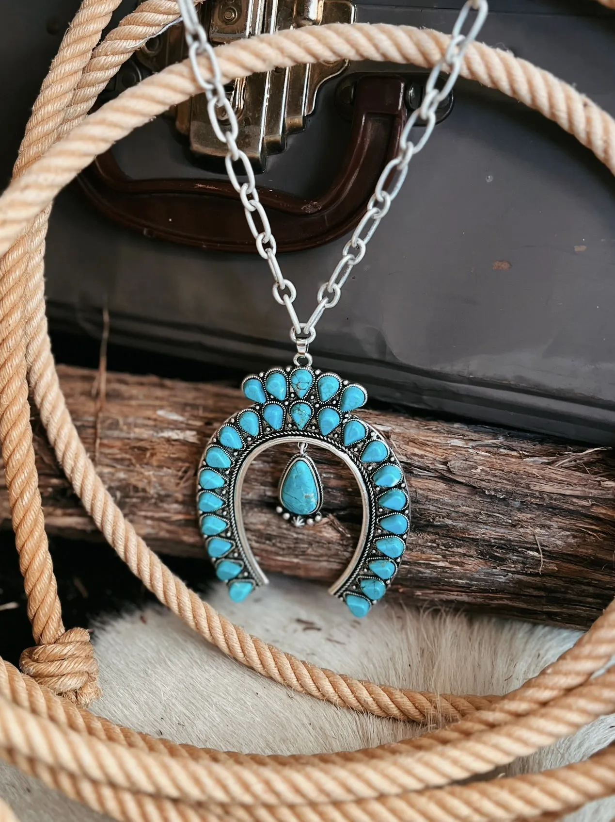 Big Squash Turquoise Necklace