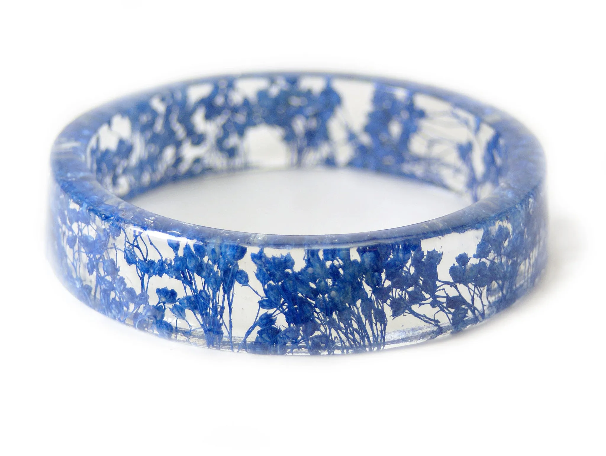 Blue Flower Resin Bracelet