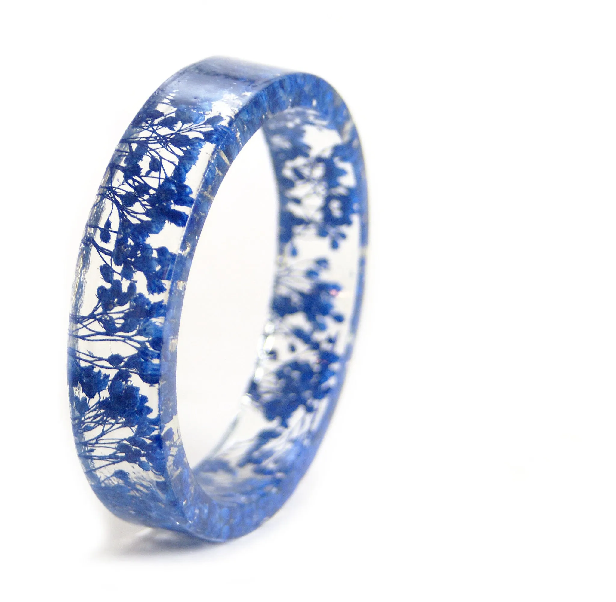 Blue Flower Resin Bracelet