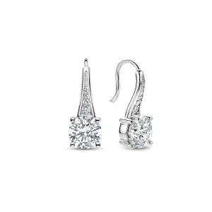 Brilliant Large Solitaire Earrings