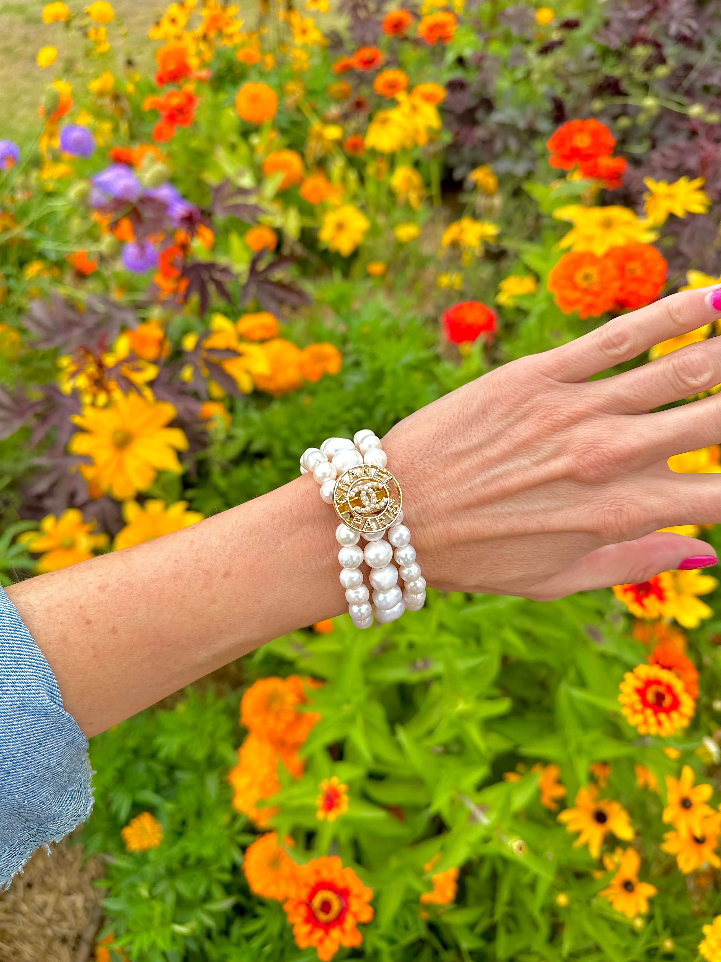 CC Pearl in Paris Button bracelet