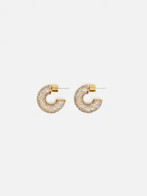 Diamante Hoop Earrings | Gold