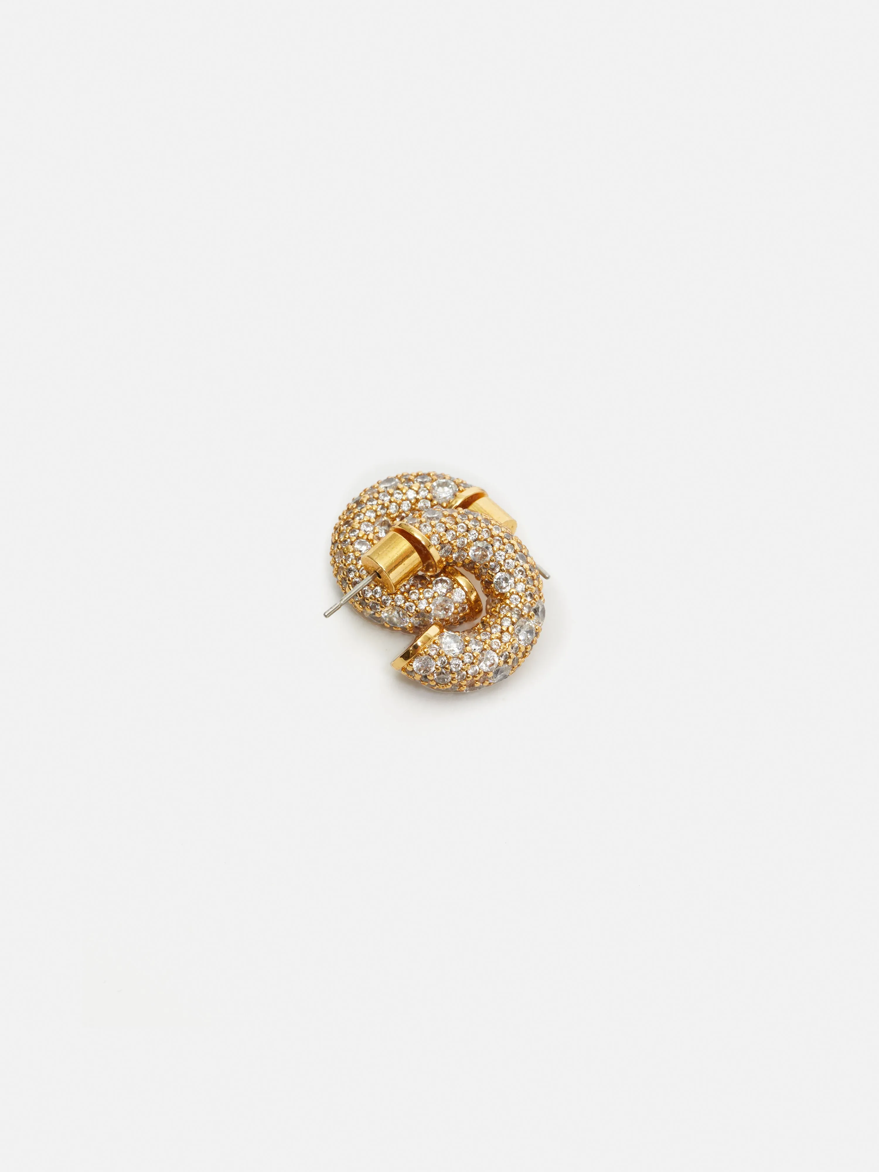 Diamante Hoop Earrings | Gold