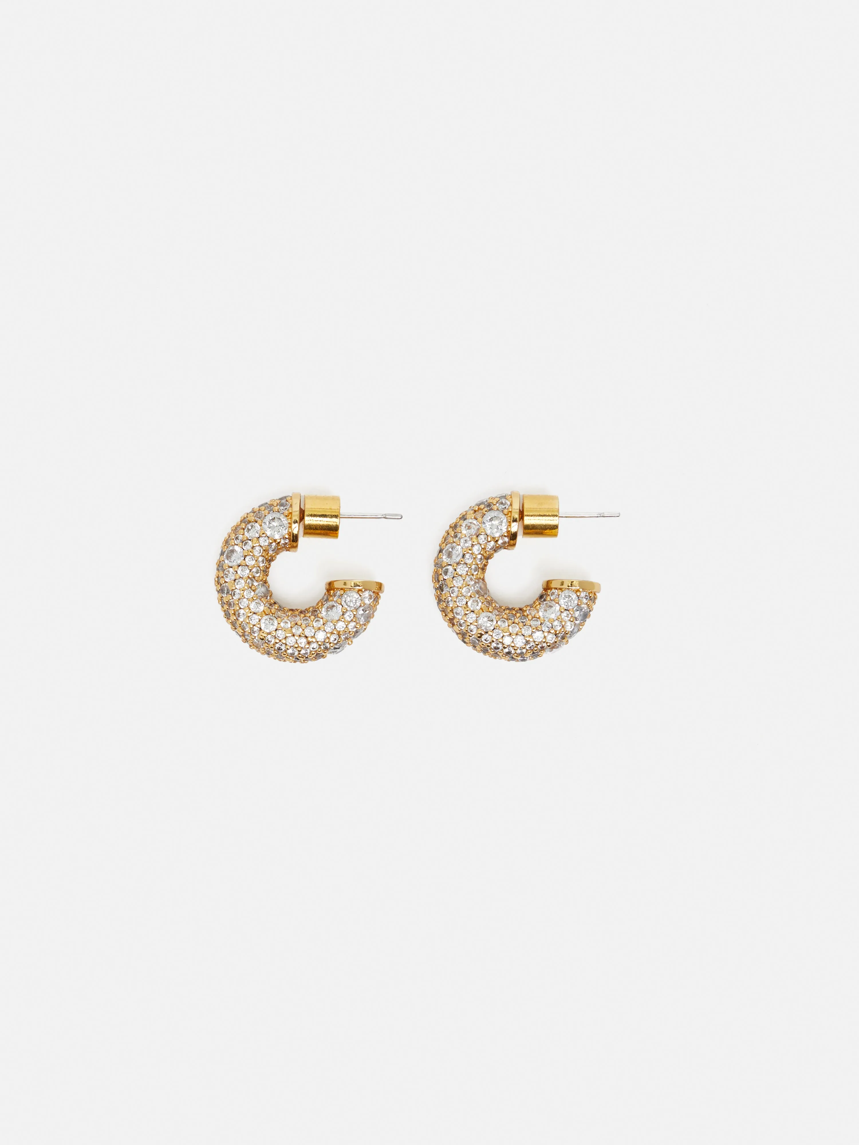 Diamante Hoop Earrings | Gold