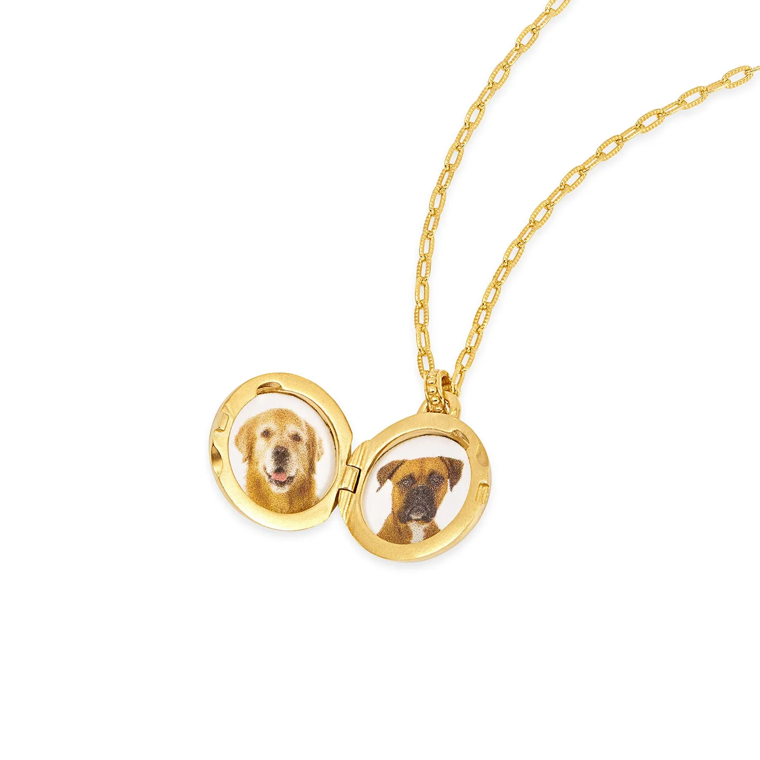 Diamond Starburst Round Locket