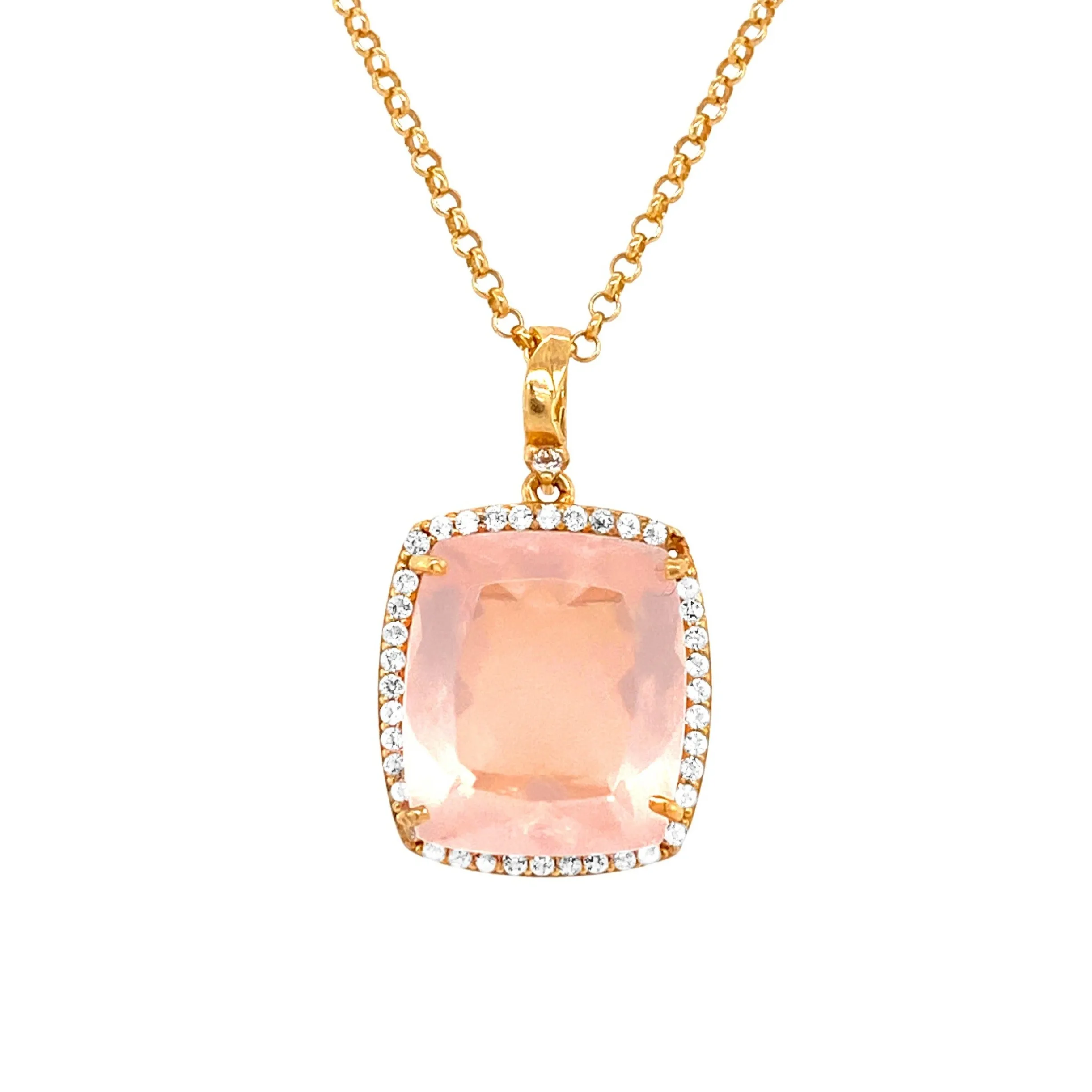 ECLECTIC Necklace (1134) - Rose Quartz / YG