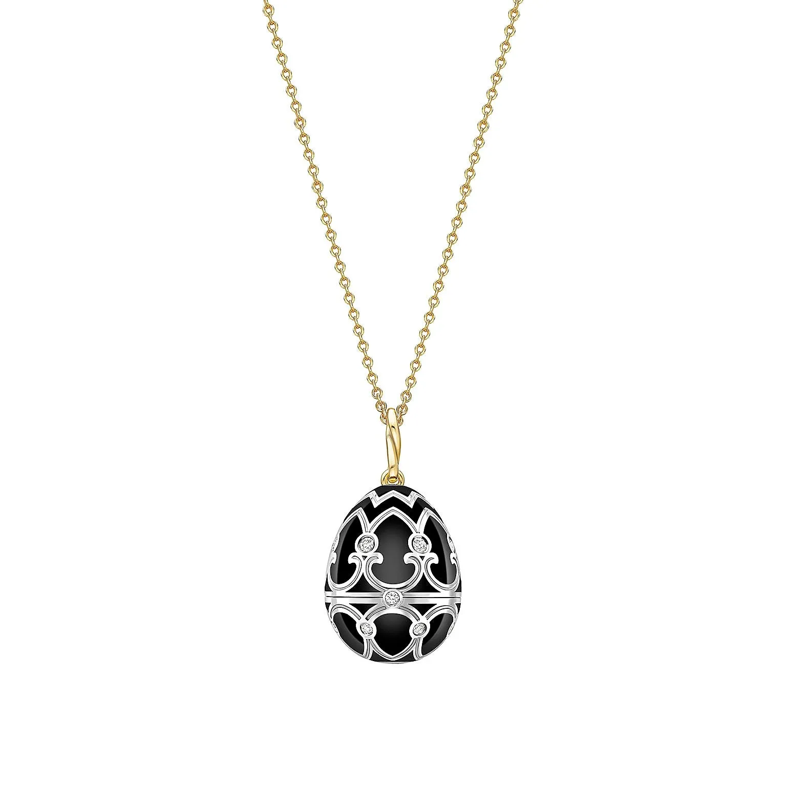 Guilloché Enamel Penguin Surprise Locket