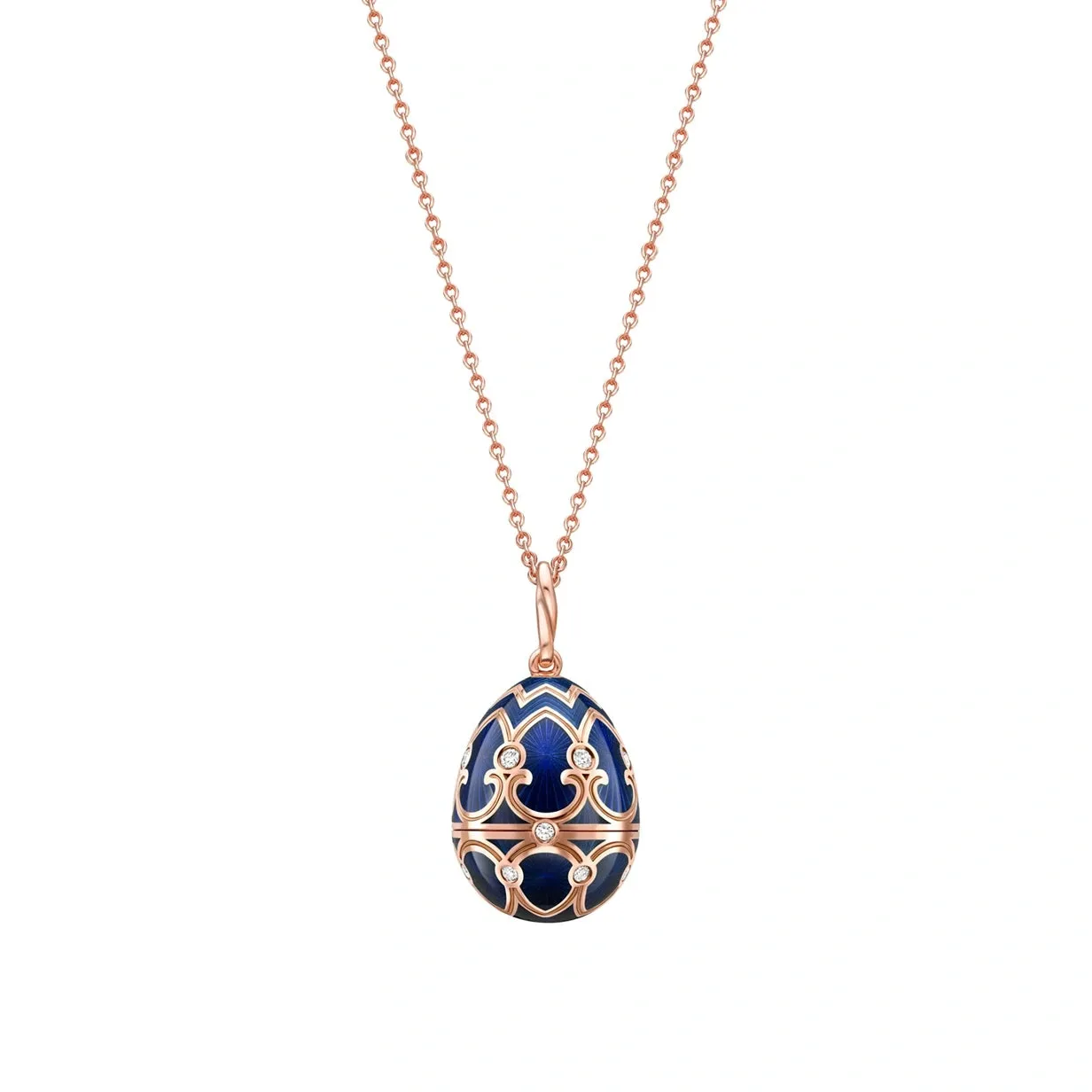 Guilloché Enamel Polar Bear Surprise Locket