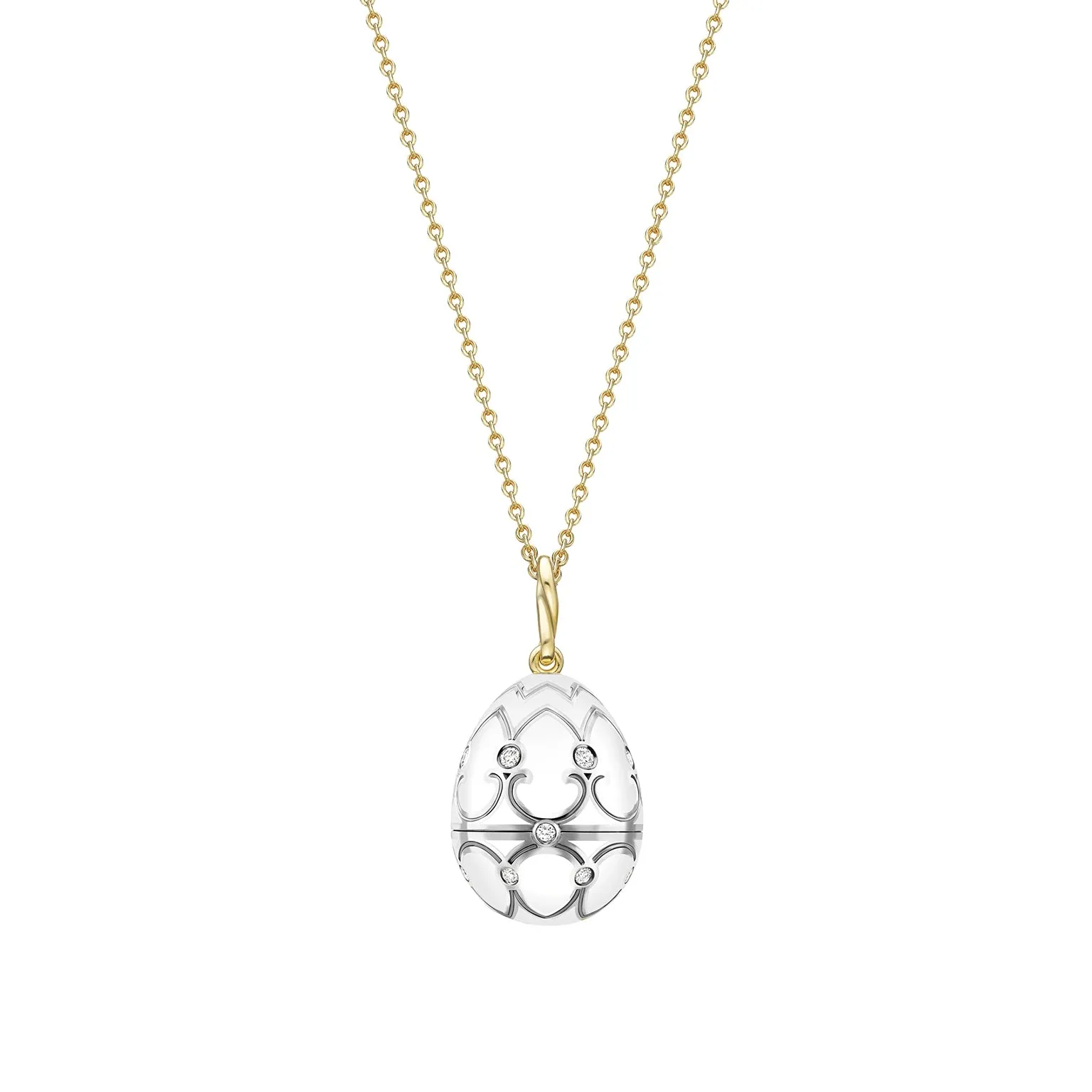 Guilloché Enamel Seal Pup Surprise Locket