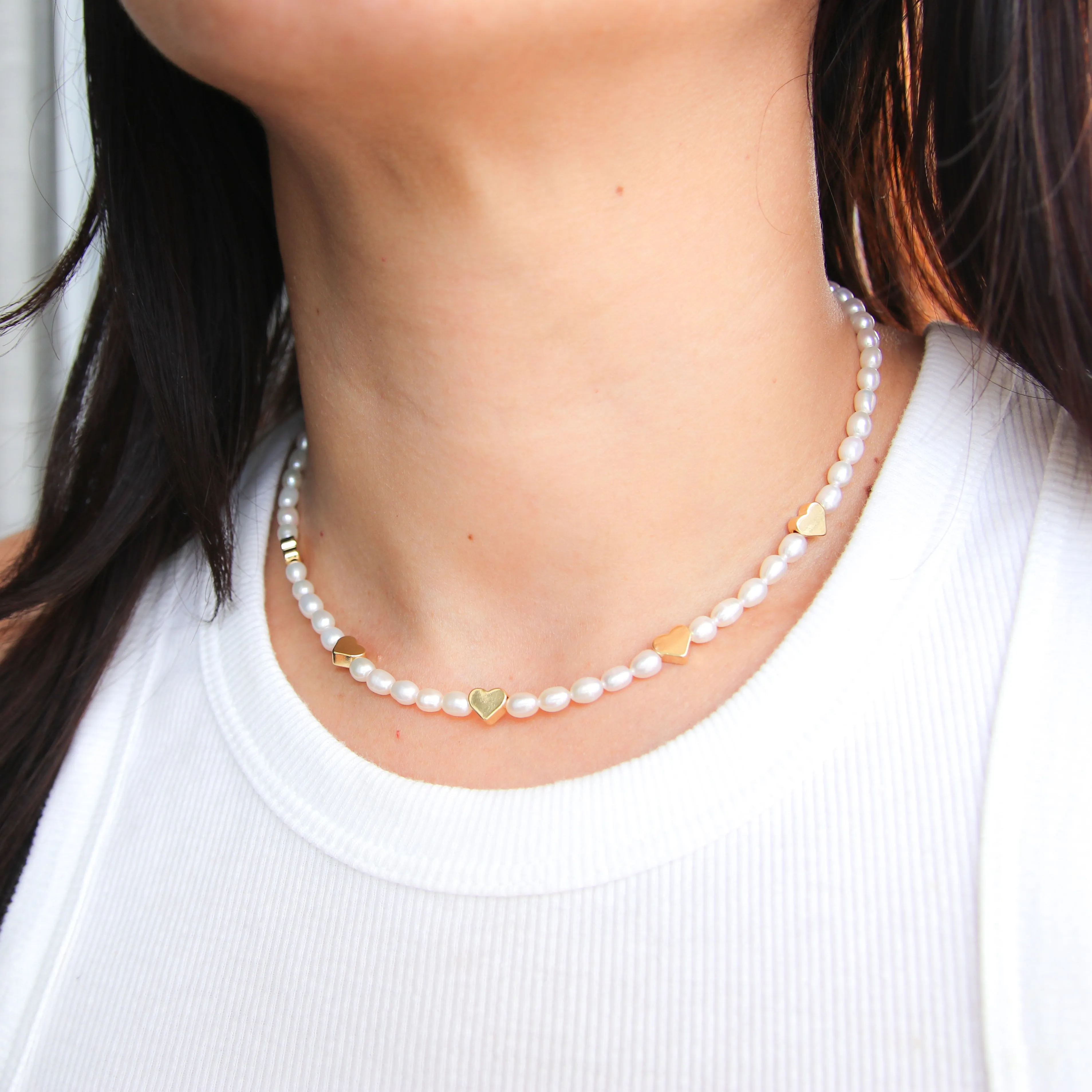 Hearts X Pearl Choker