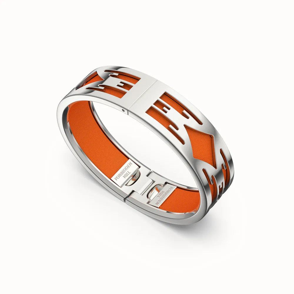 Ikat Bangle - Lava Orange
