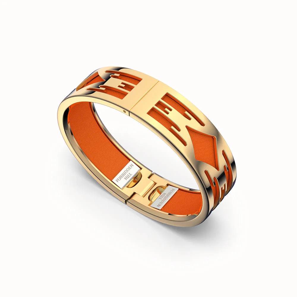 Ikat Bangle - Lava Orange