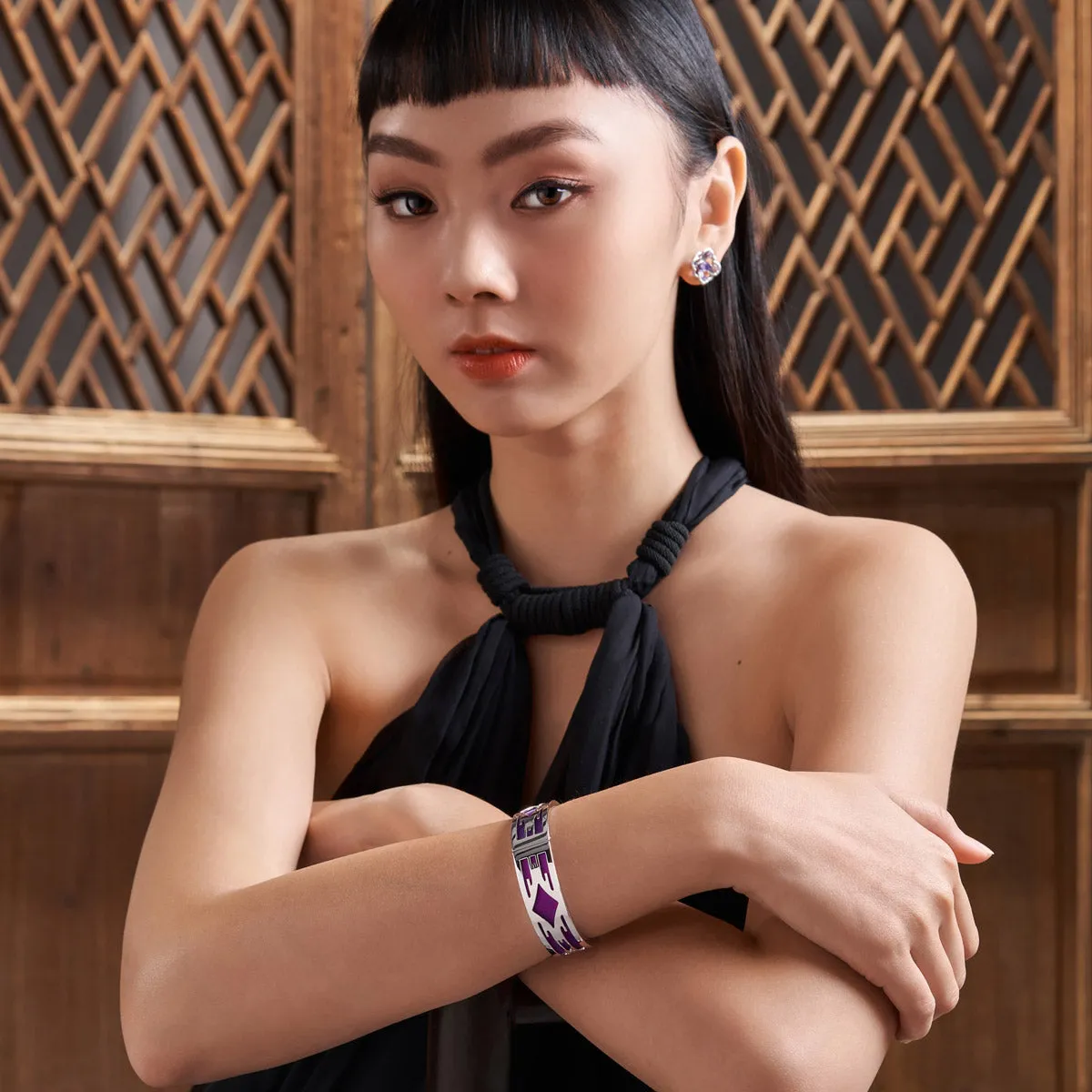Ikat Bangle - Lava Orange