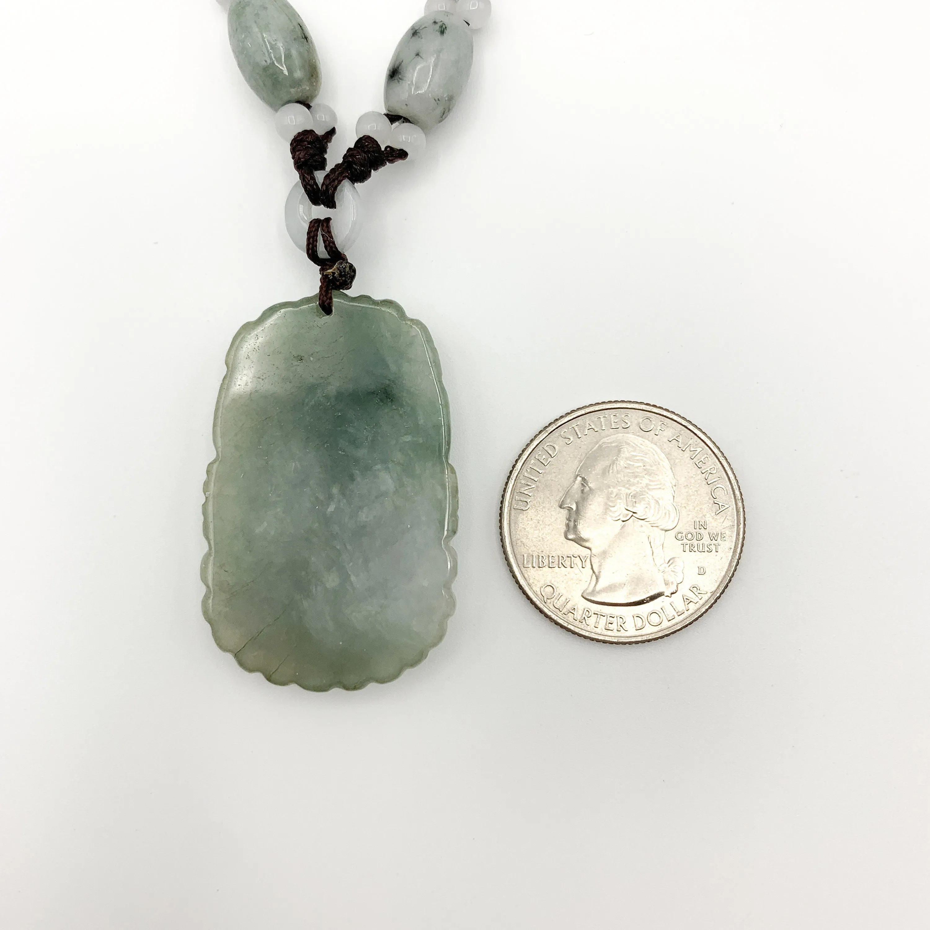 Jadeite Jade Dog Chinese Zodiac Hand Carved Pendant Necklace, YW-0110-1647127335