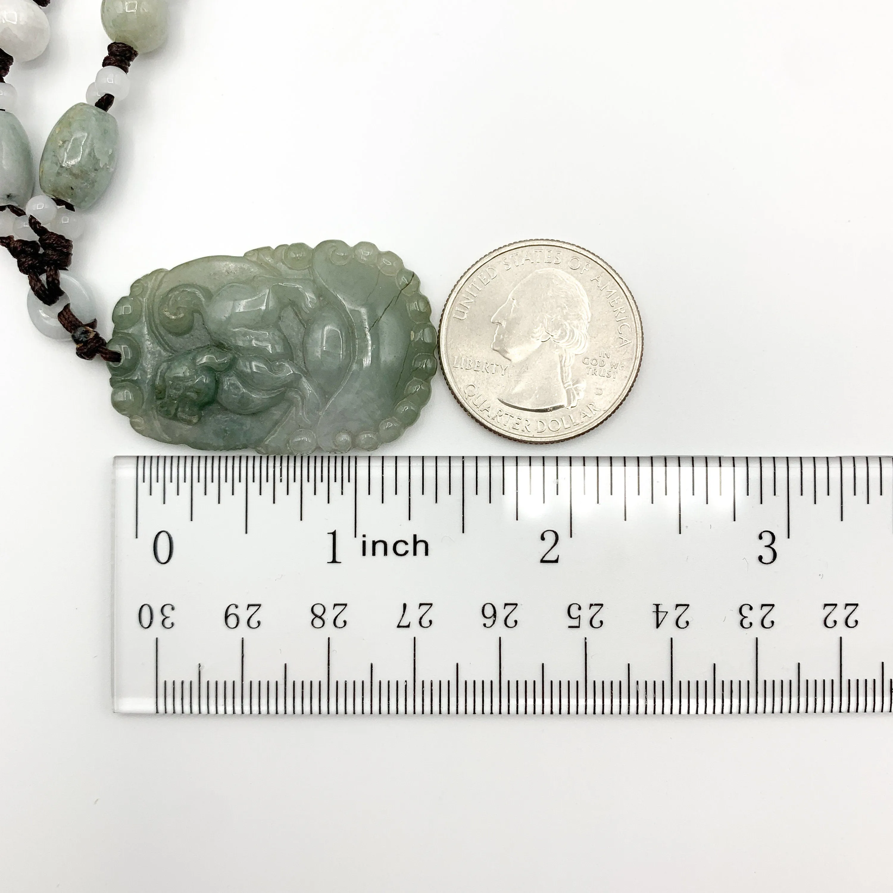 Jadeite Jade Dog Chinese Zodiac Hand Carved Pendant Necklace, YW-0110-1647127335