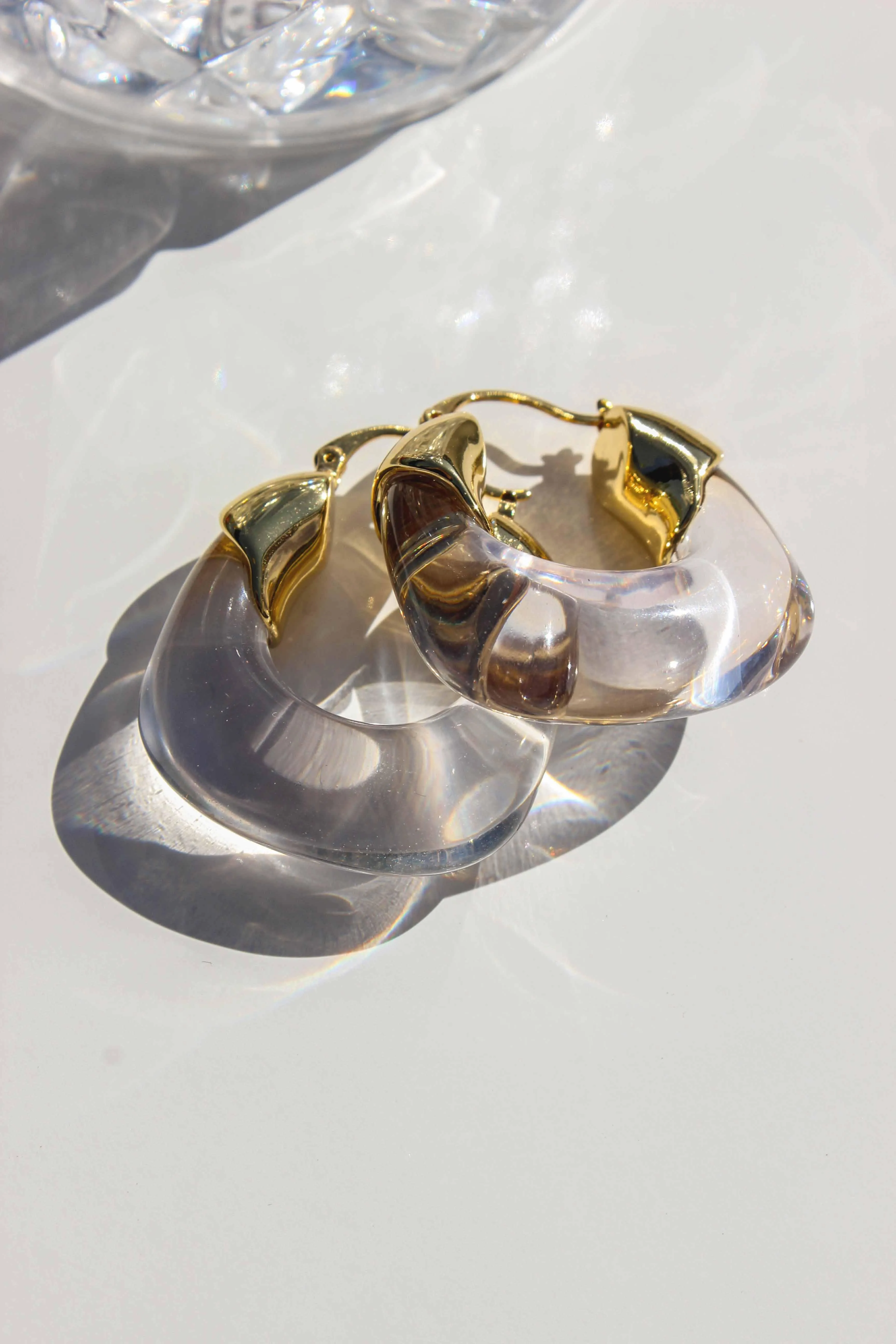 Kira Hoop Earrings/Clear