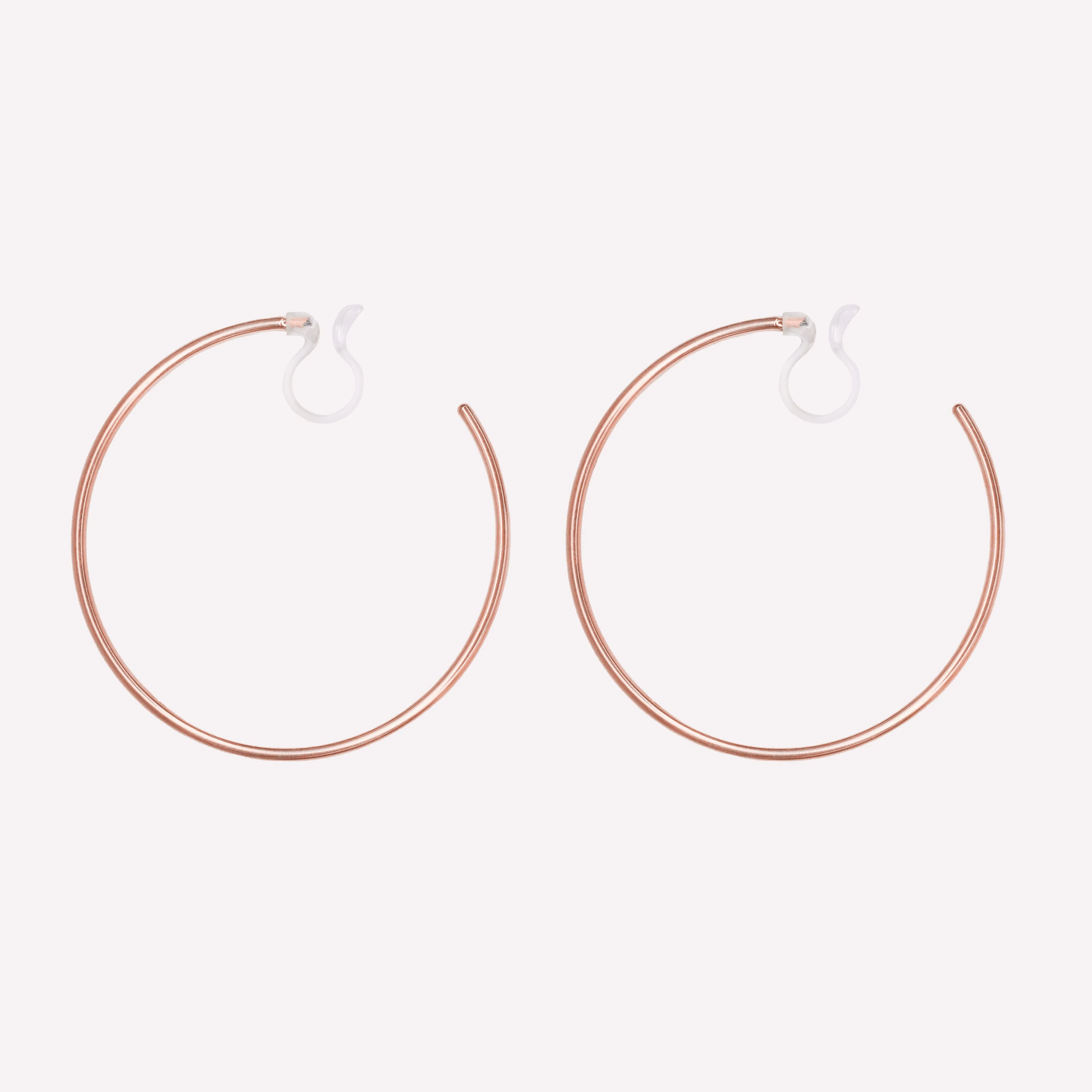 LARGE HOOP CLIP-ON EARRINGS IN ROSE GOLD