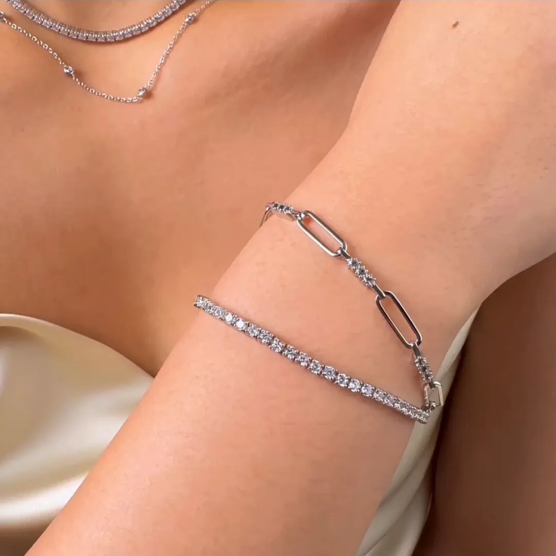Link Topaz 925 Sterling Silver Bracelet