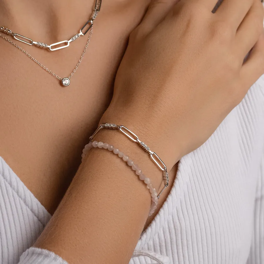 Link Topaz 925 Sterling Silver Bracelet