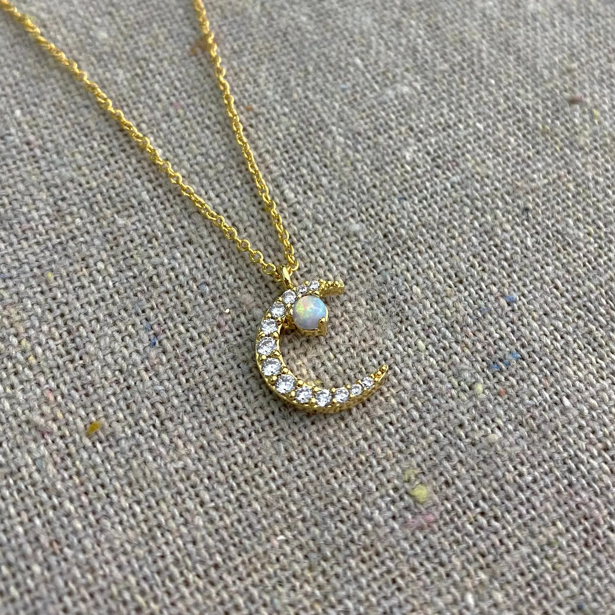 Moon Pave the Way Necklace