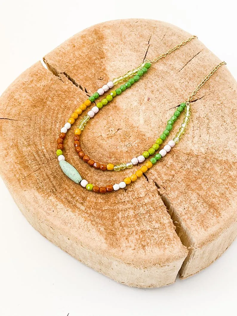 Multi-strand turquoise necklace- WS