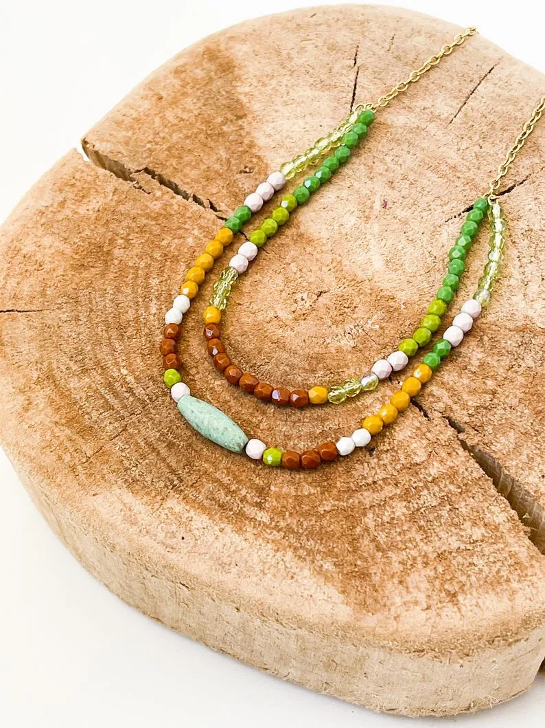 Multi-strand turquoise necklace- WS