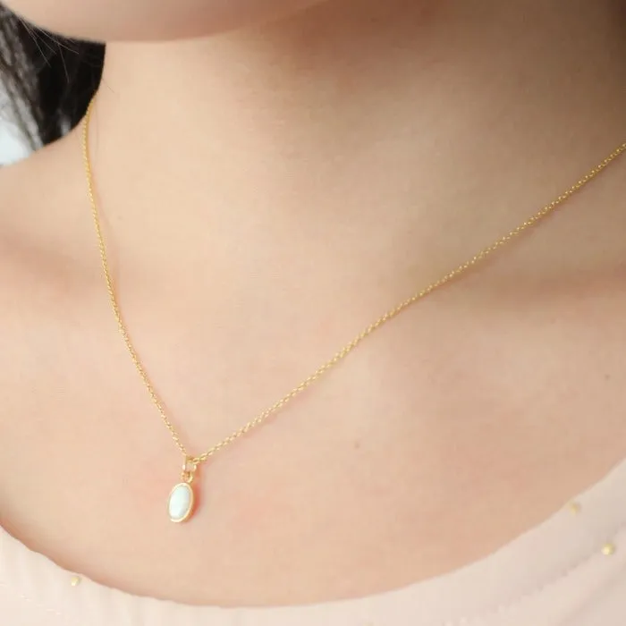 Opal Necklace: Gold/Silver