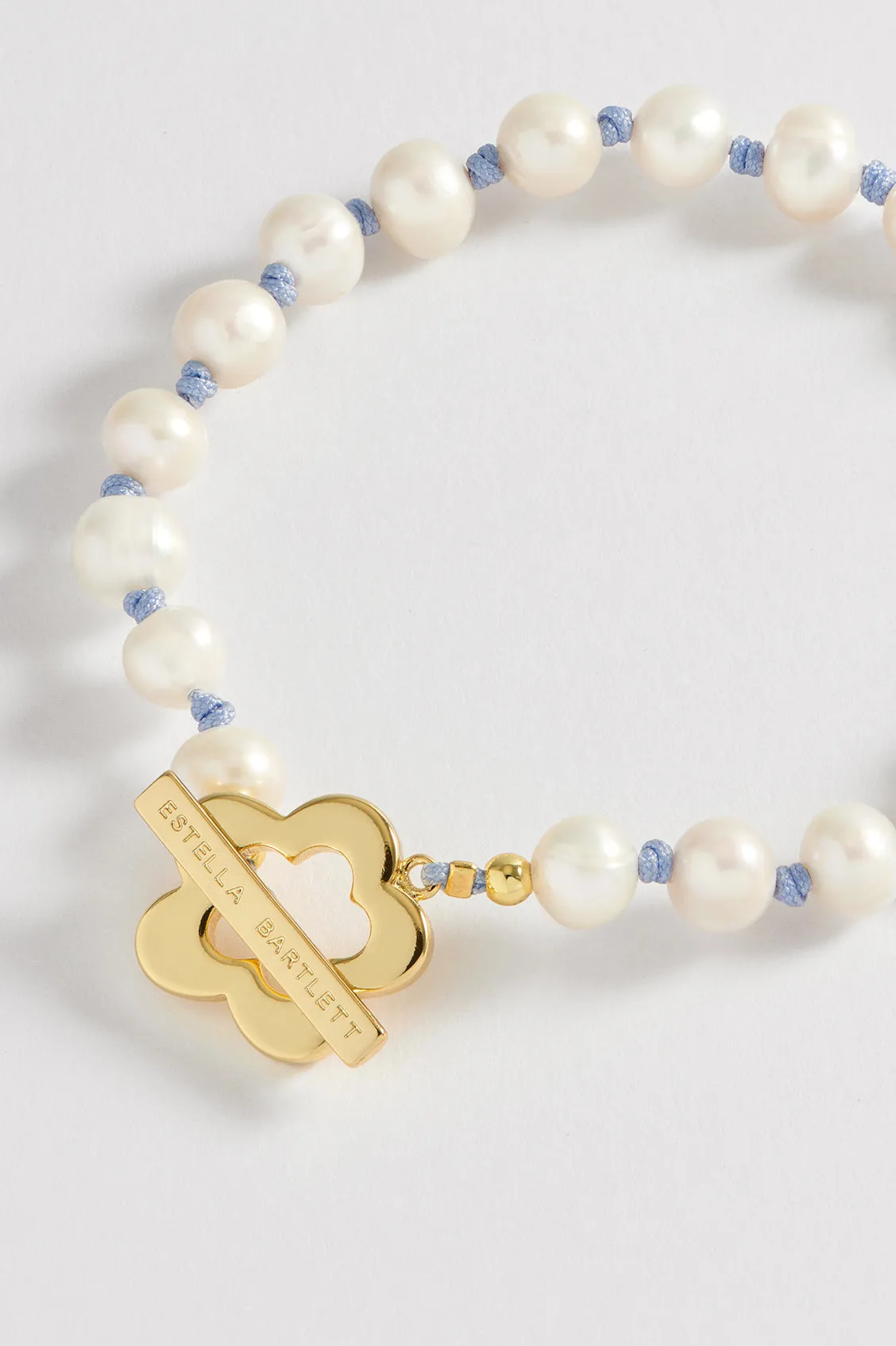 Pearl Flower T-Bar Bracelet