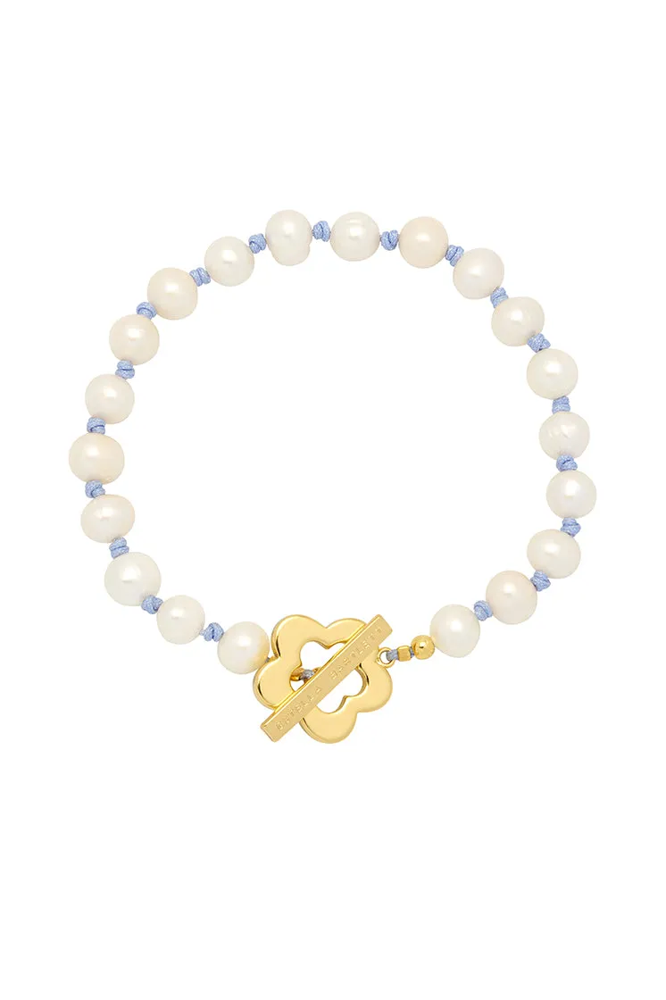 Pearl Flower T-Bar Bracelet