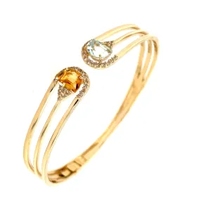 PENDULUM Bracelet - Citrine, Praziolite / YG