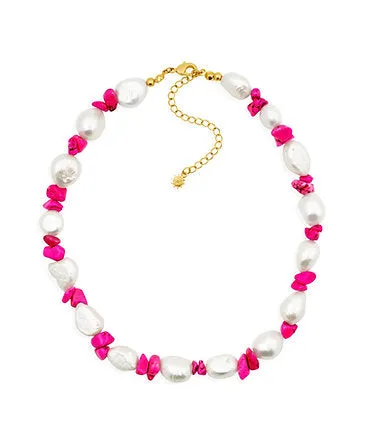 PINK ME UP PEARL CHOKER
