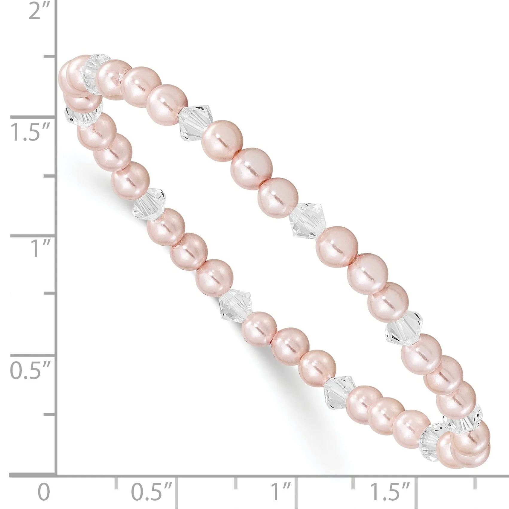 Pink Pearl Swarovski Crystal Child Bracelet