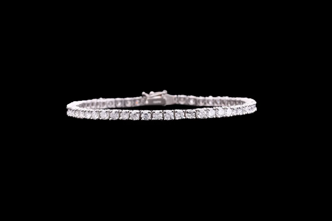 Platinum Diamond Line Bracelet
