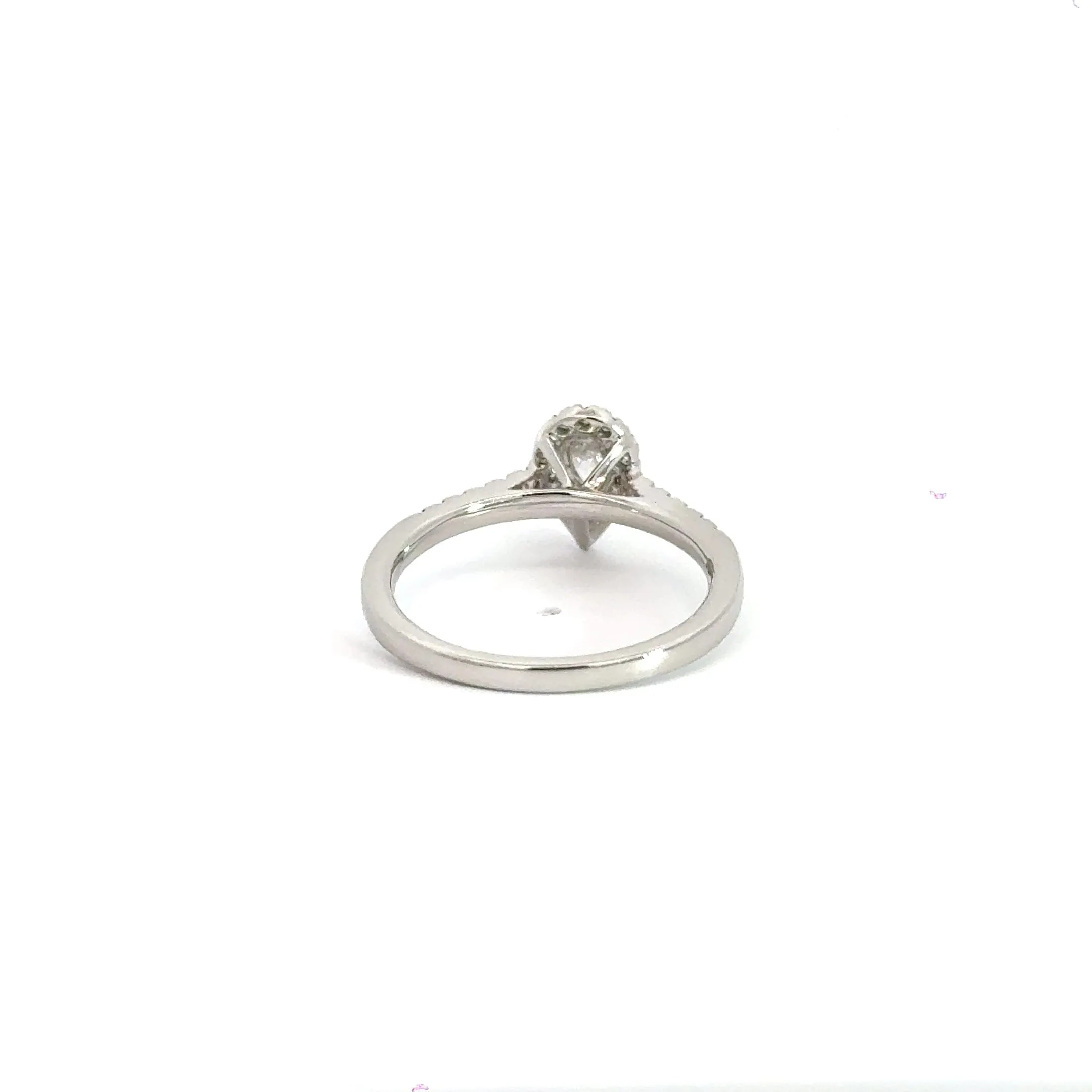 Platinum Teardrop Diamond Ring
