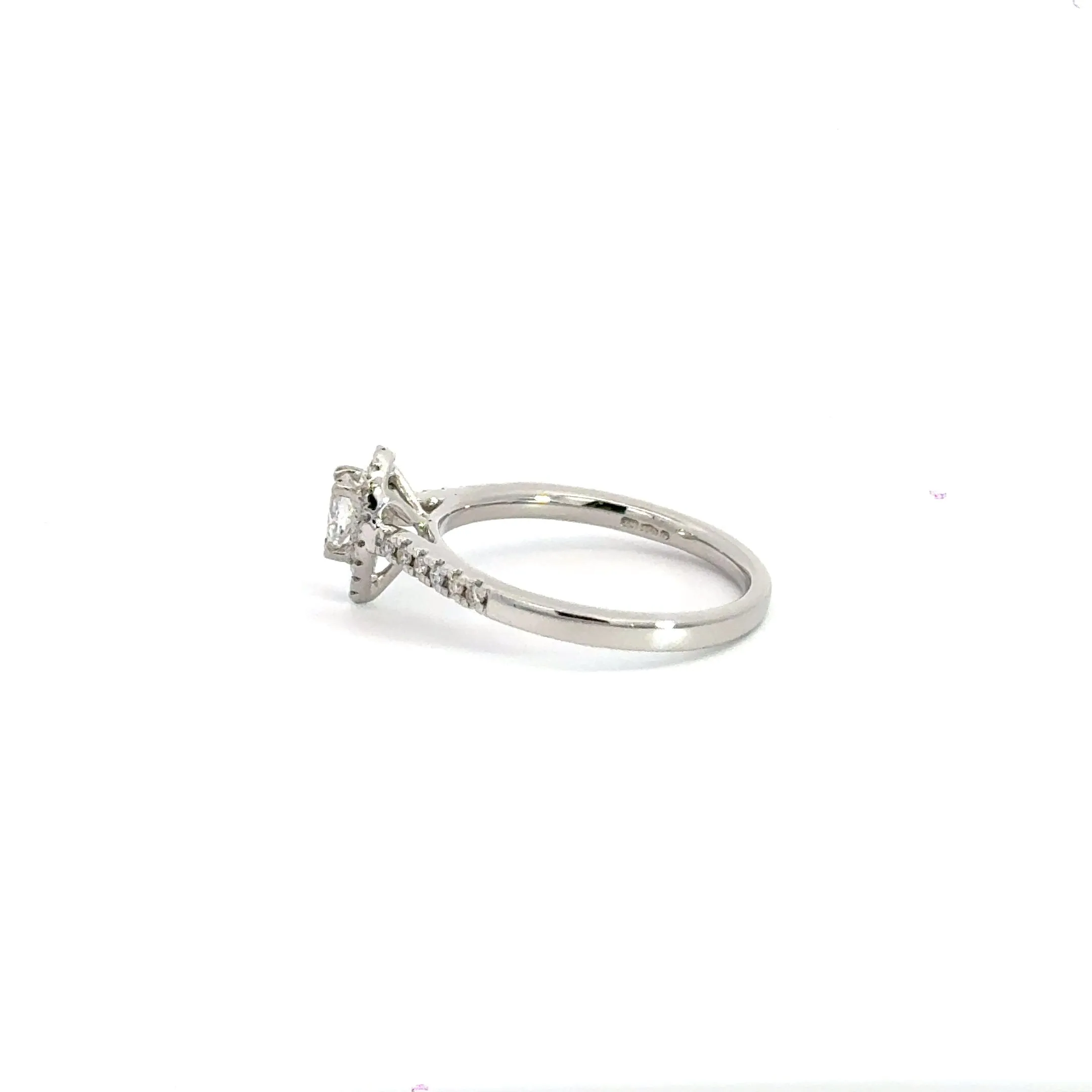 Platinum Teardrop Diamond Ring