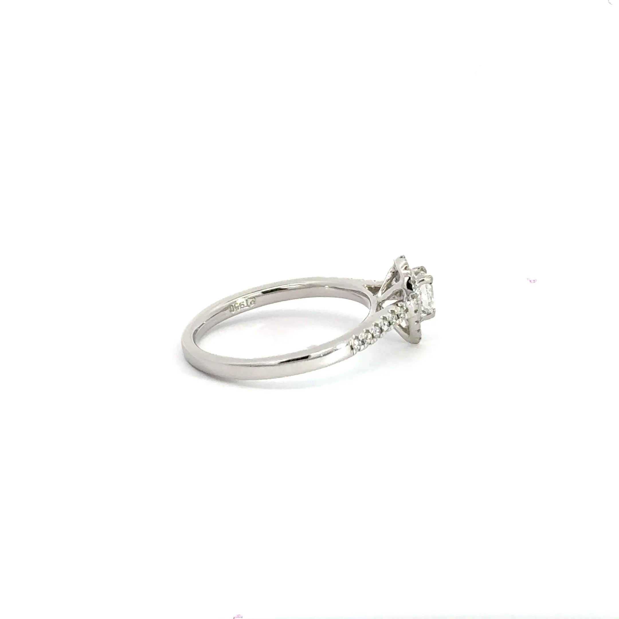Platinum Teardrop Diamond Ring