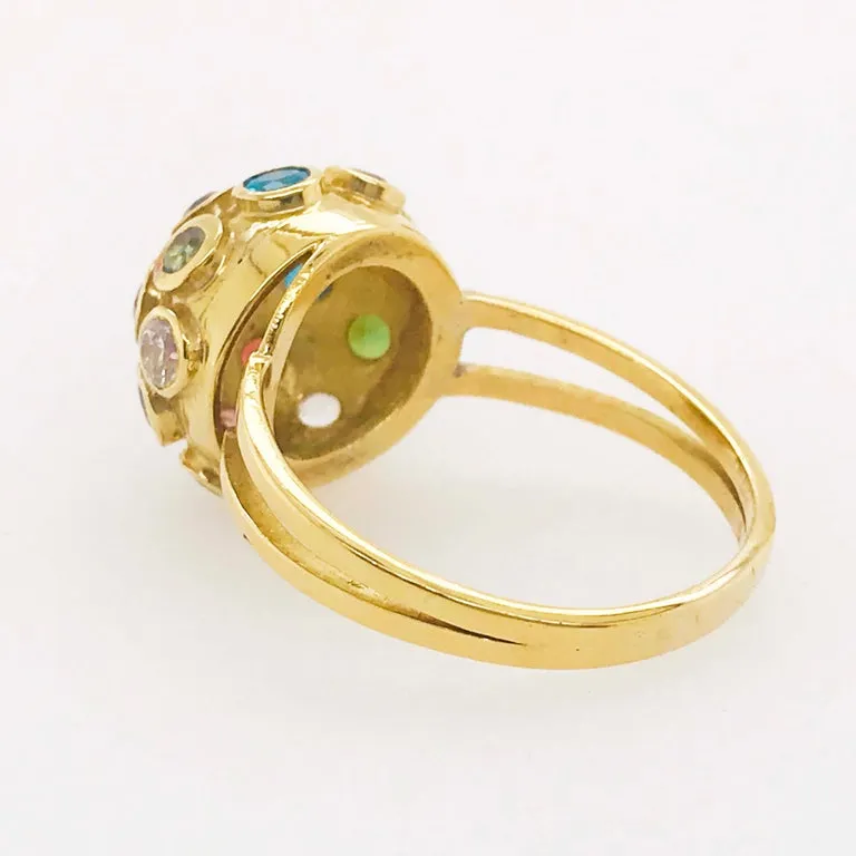 Retro Gemstone Dome Estate Ring