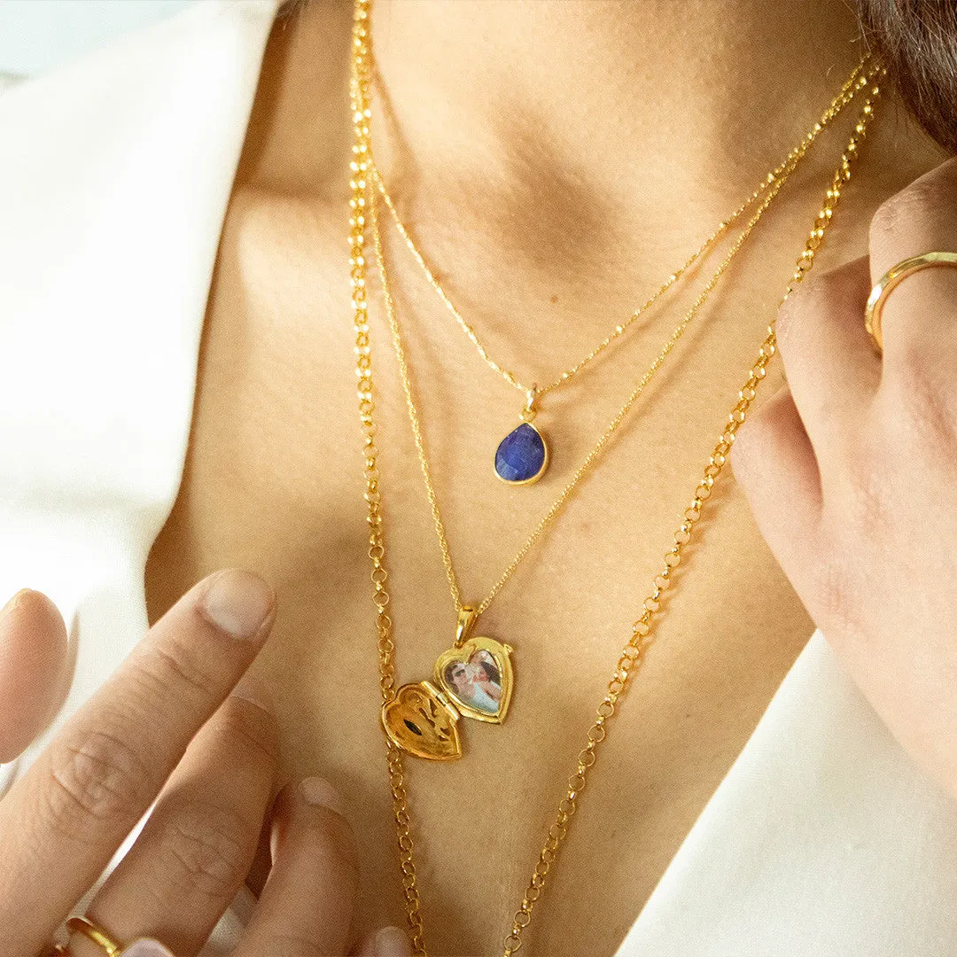 Sapphire Heart Locket   Photos