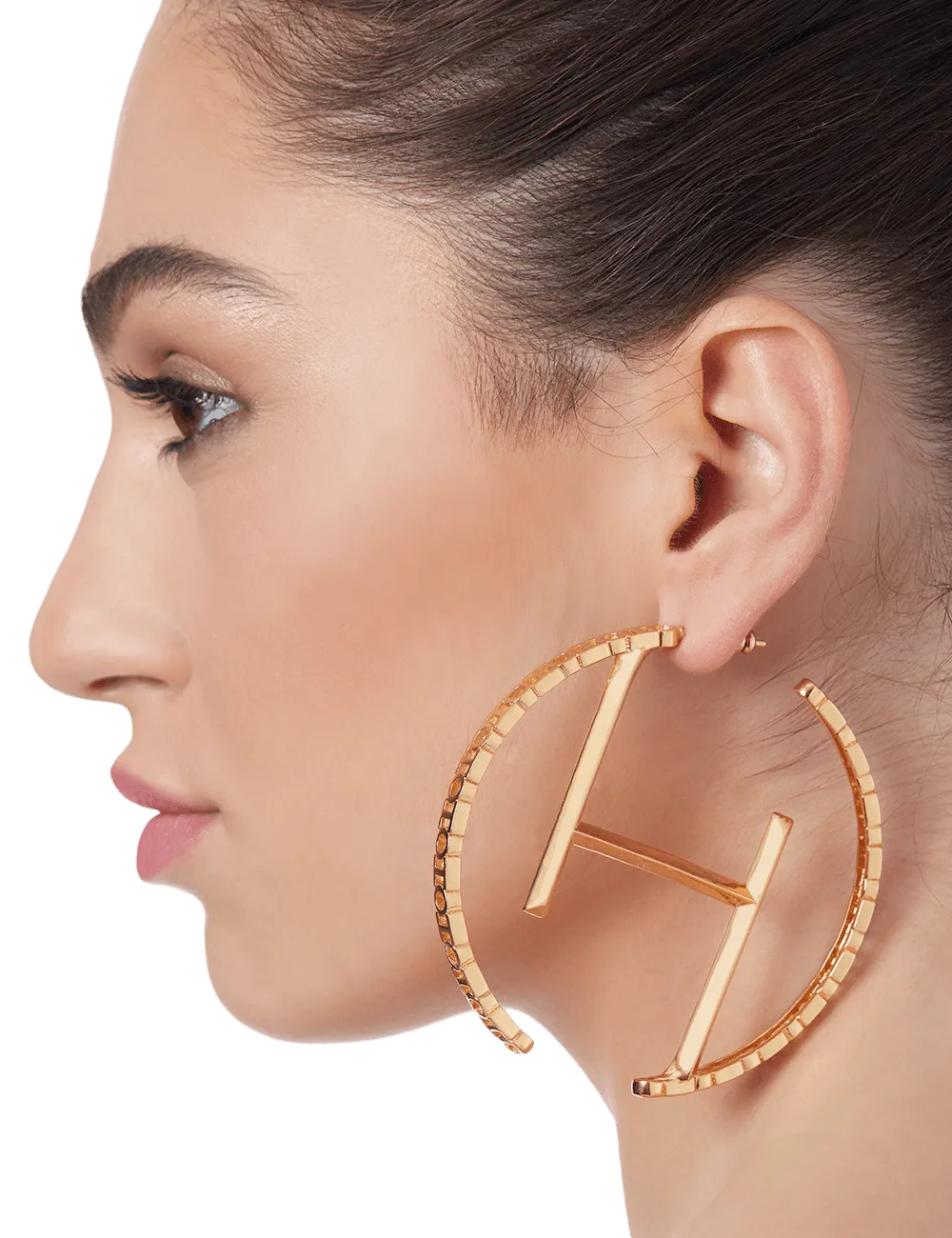 Shraddha Kapoor Wearing O.H Monogram Hoop Earrings (Cosmopolitan Cover - Issue)