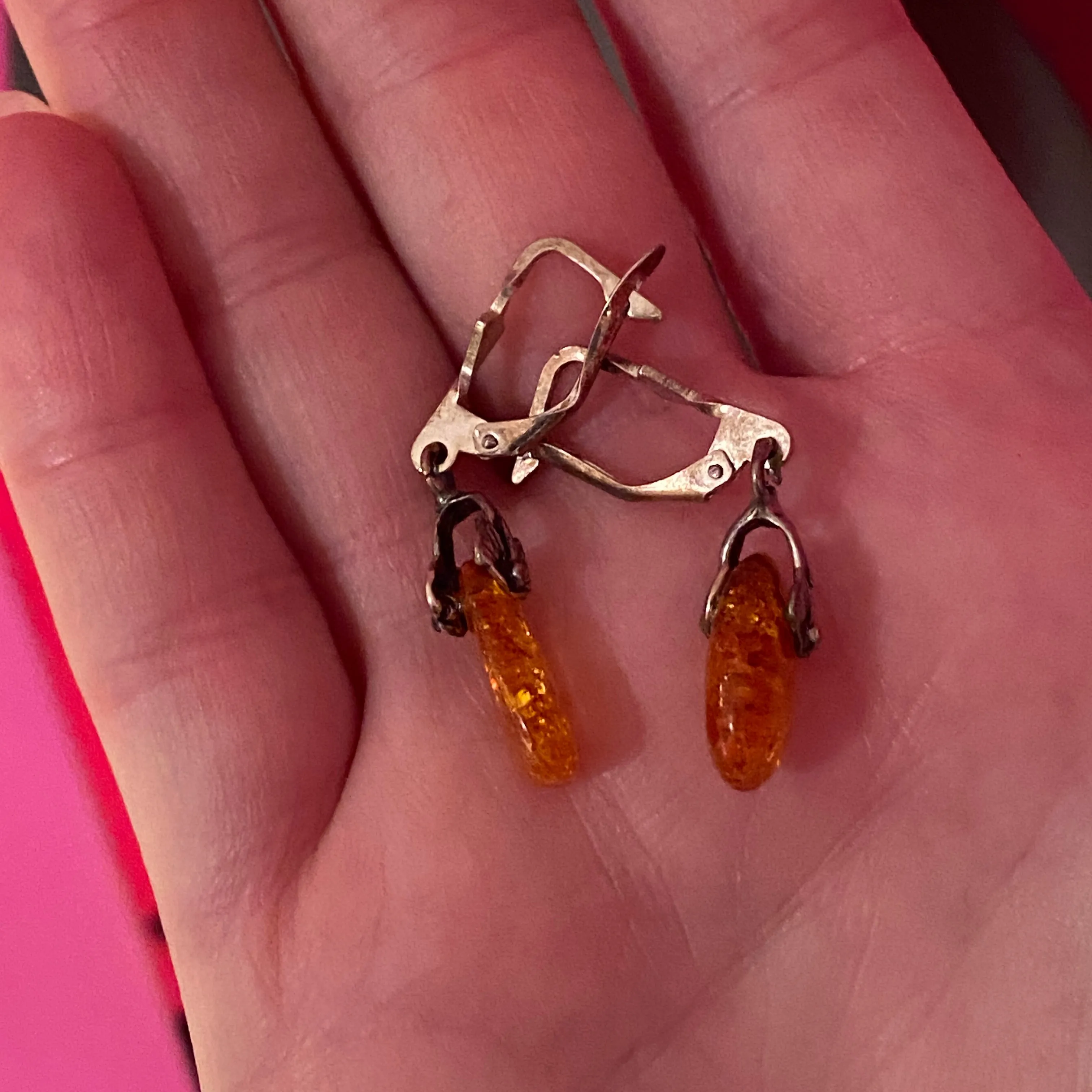 SS Amber Earrings